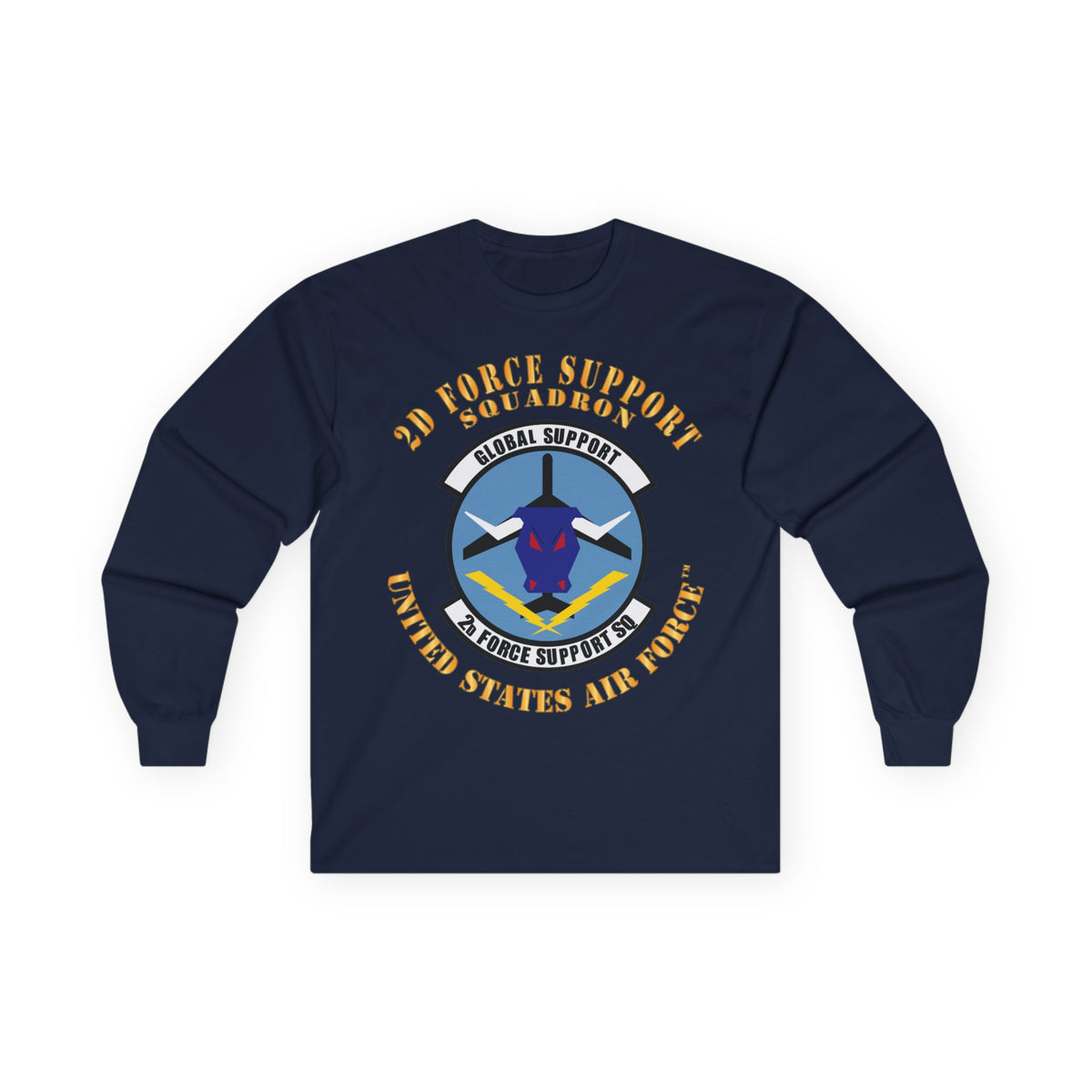 Unisex Ultra Cotton Long Sleeve Tee - USAF - 2d Force Support Squadron
