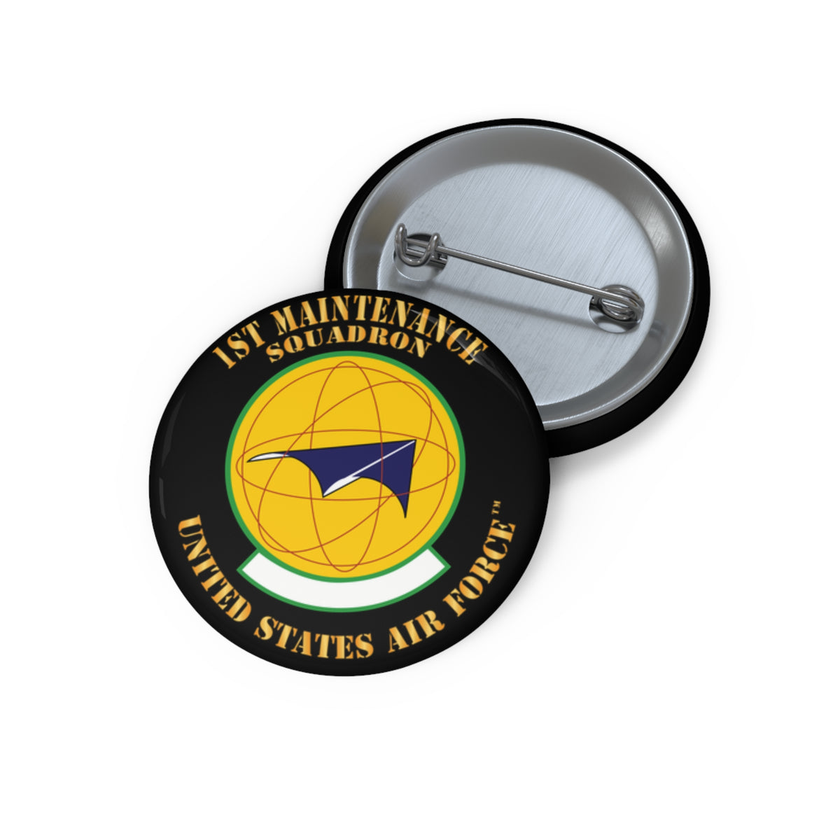 Custom Pin Button - USAF - 1st Maintenance Squadron X 300