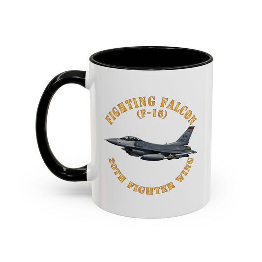 Accent Coffee Mug (11oz & 15oz) - USAF - F-16 Fighting Falcon - 20th Fighter Wing X 300