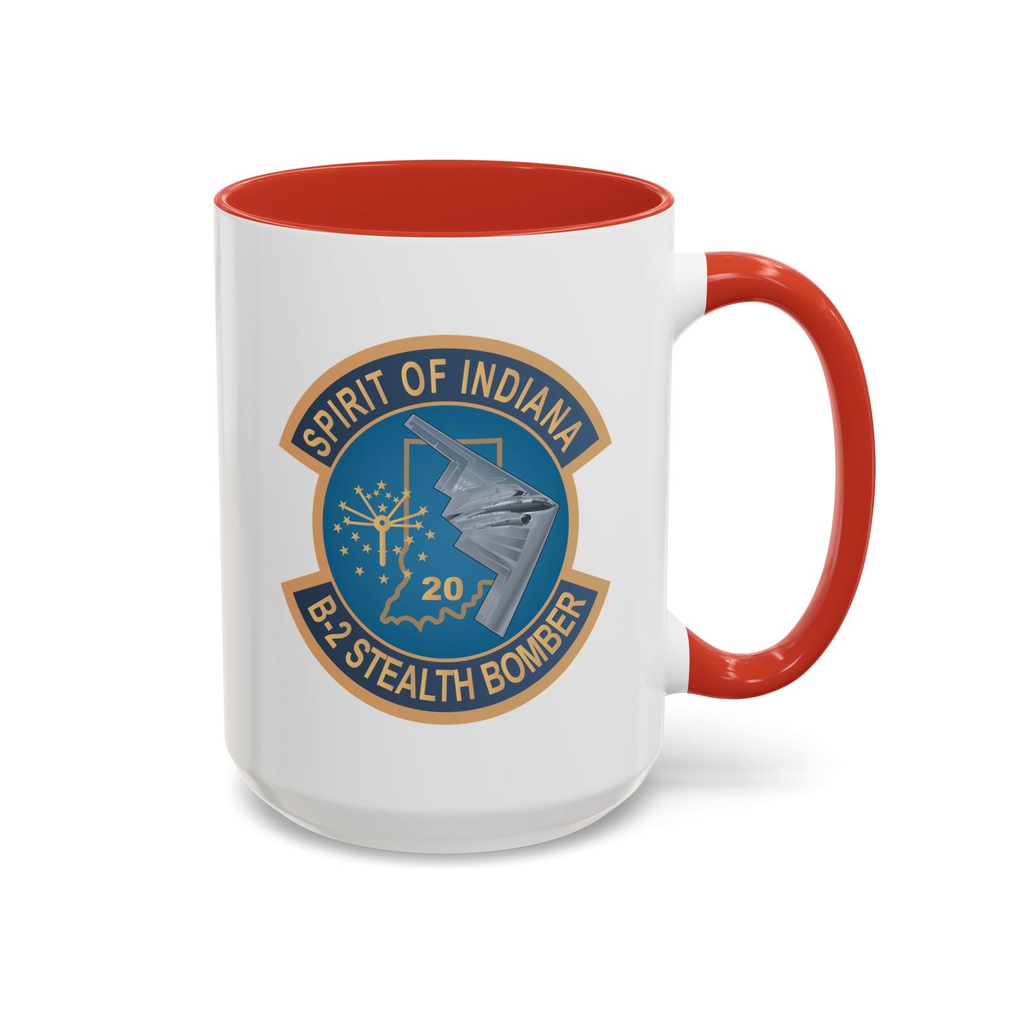 Accent Coffee Mug (11oz & 15oz) - USAF - B2 - Spirit of Indiana - Stealth Bomber wo txt X 300