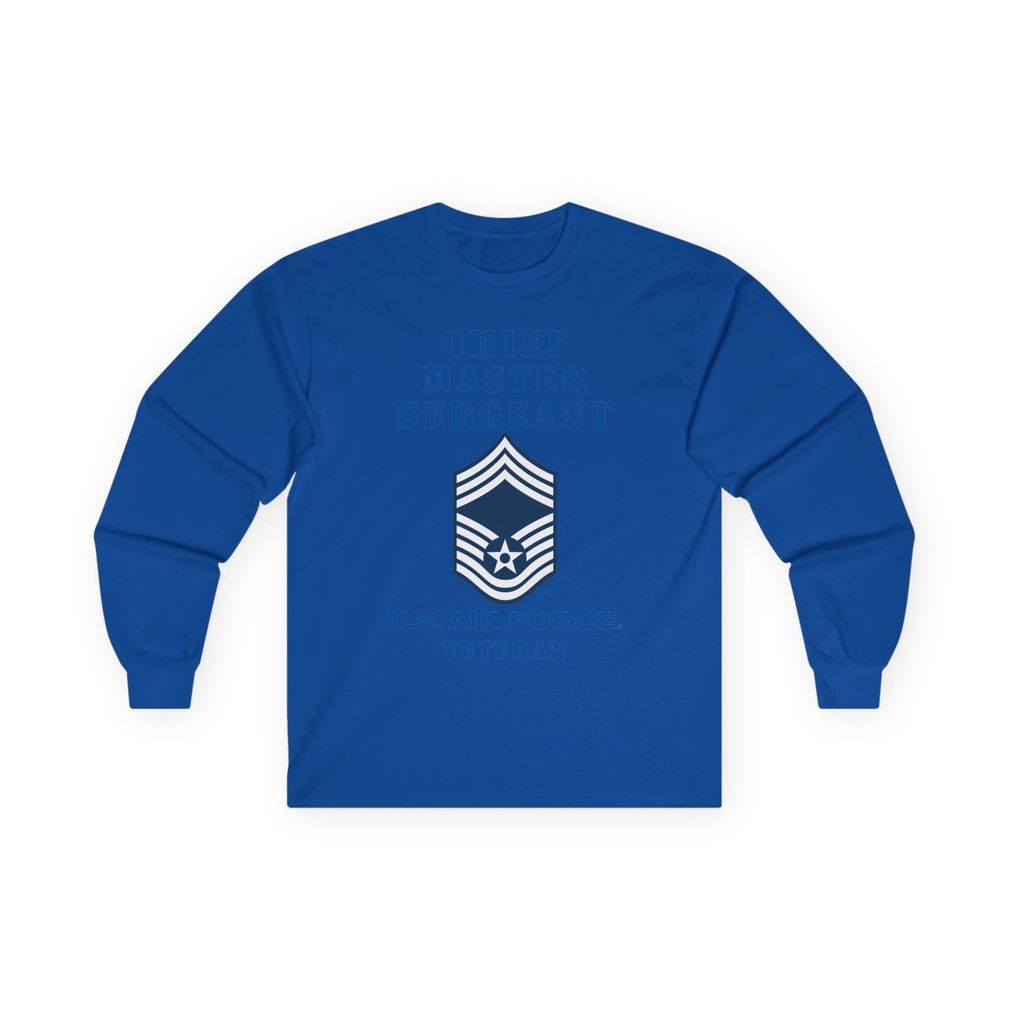 Unisex Ultra Cotton Long Sleeve Tee - USAF - Chief Master Sergeant (E9a) - 2020 - Veteran