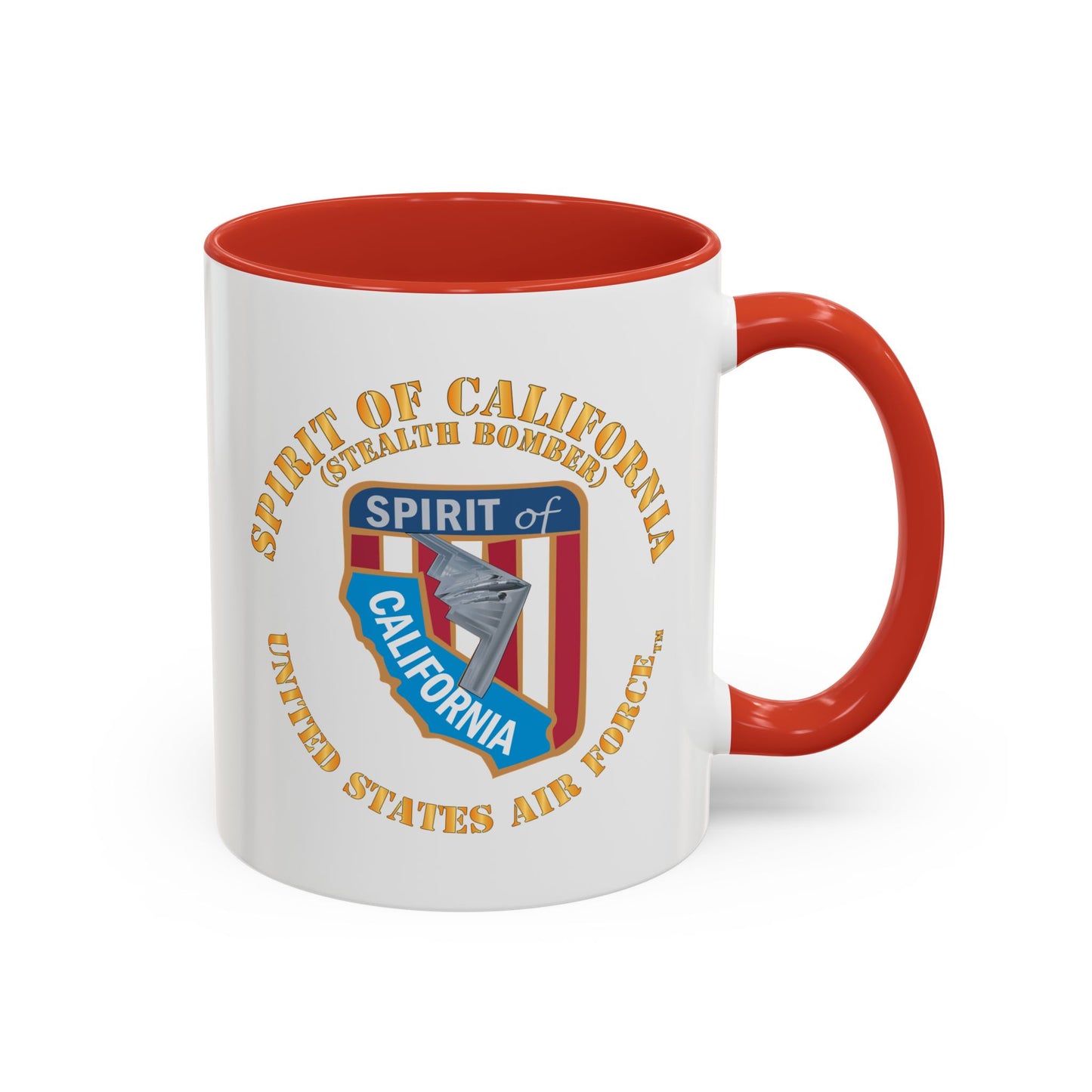 Accent Coffee Mug (11oz & 15oz) - USAF - B2 - Spirit of California - Stealth Bomber X 300