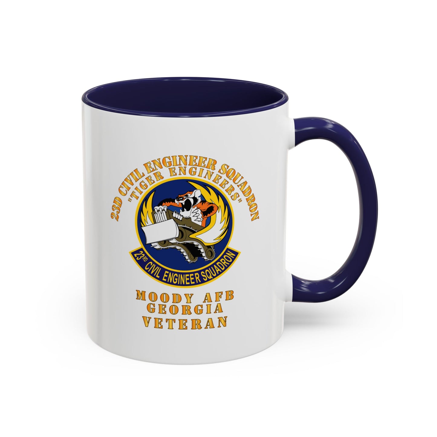 Accent Coffee Mug (11oz & 15oz) - USAF - 23d Civil Engineer Squadron - Tiger Engineers - Moody AFB, GA