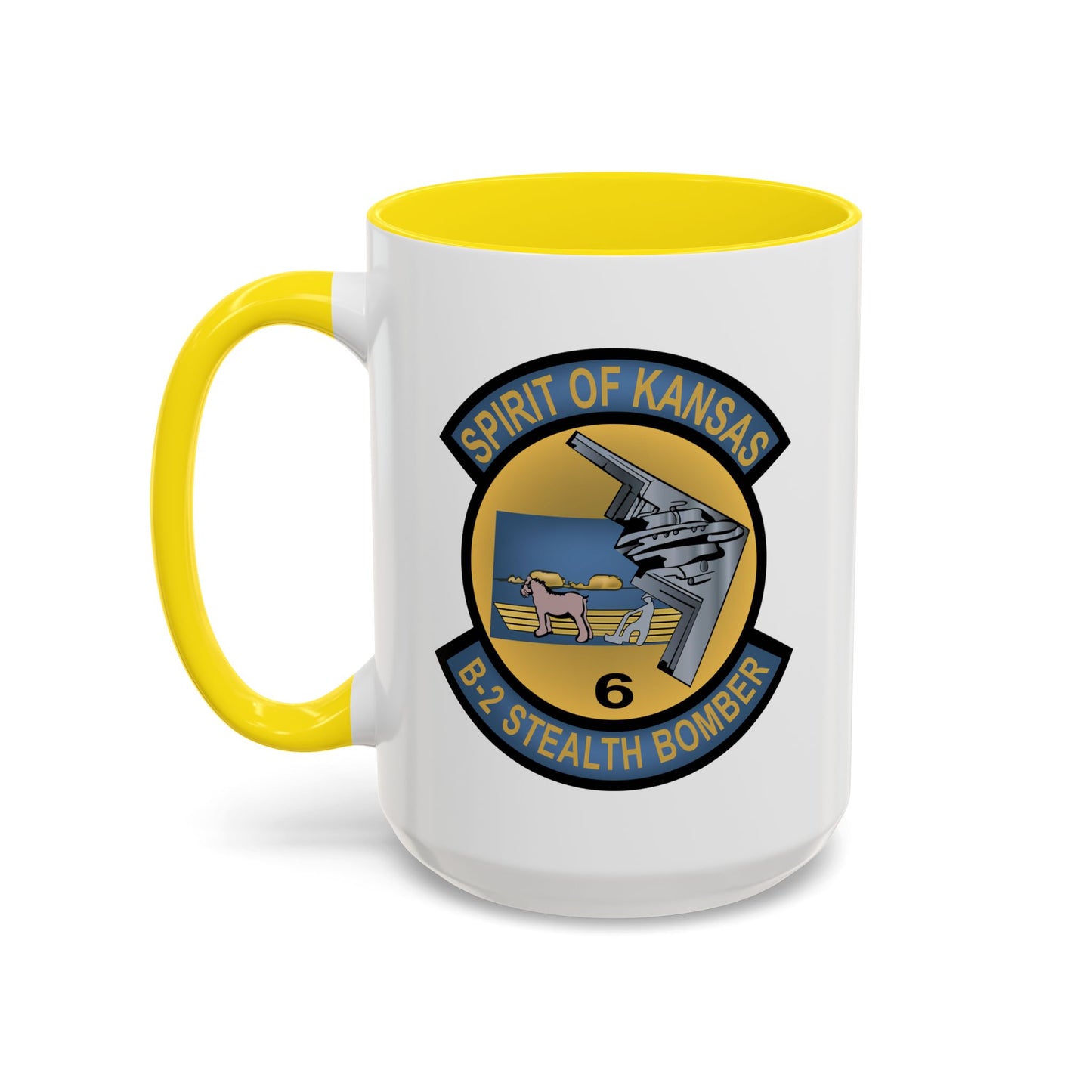 Accent Coffee Mug (11oz & 15oz) - USAF - B2 - Spirit of Kansas - Stealth Bomber wo txt X 300