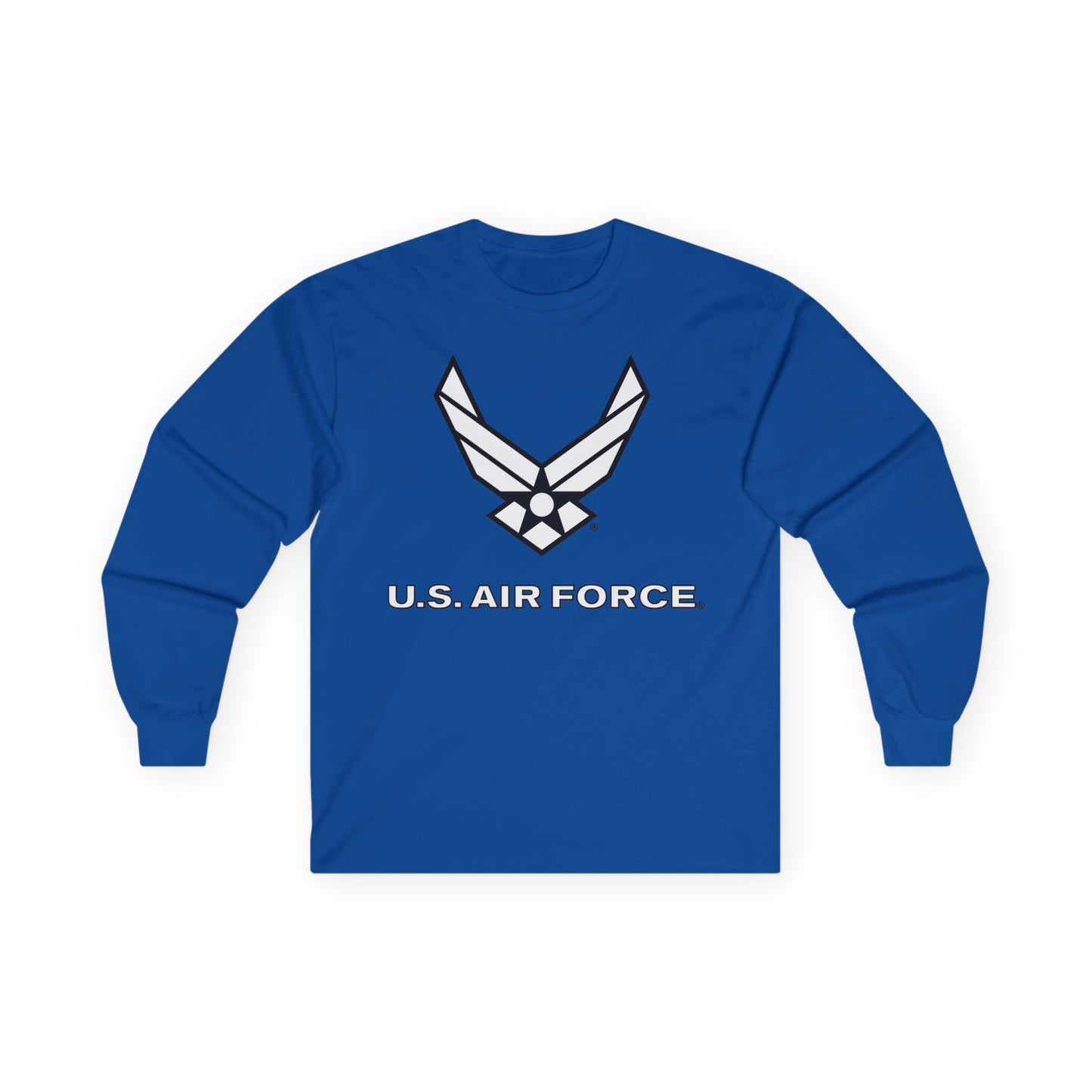Unisex Ultra Cotton Long Sleeve Tee - USAF Logo, TM Txt - U S Air Force - LA