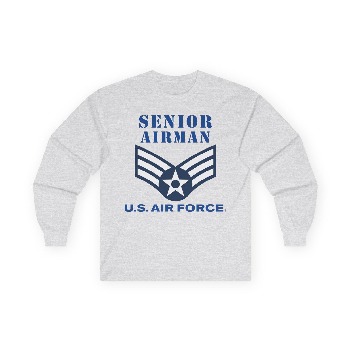 Unisex Ultra Cotton Long Sleeve Tee - USAF - Senior Airman (E4) - 2020 - US Air Force w Text X 300