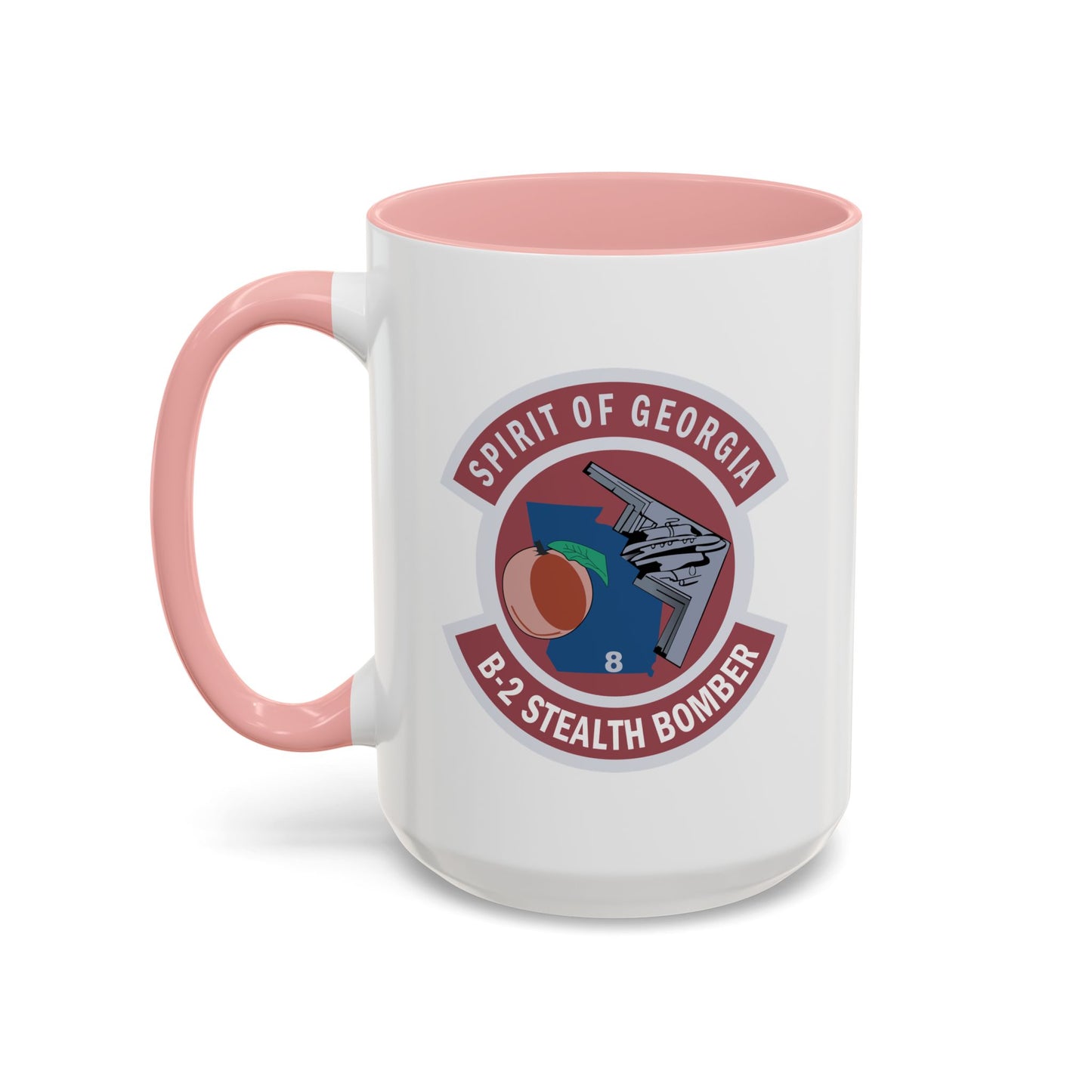 Accent Coffee Mug (11oz & 15oz) - USAF - B2 - Spirit of Georgia - Stealth Bomber wo txt X 300
