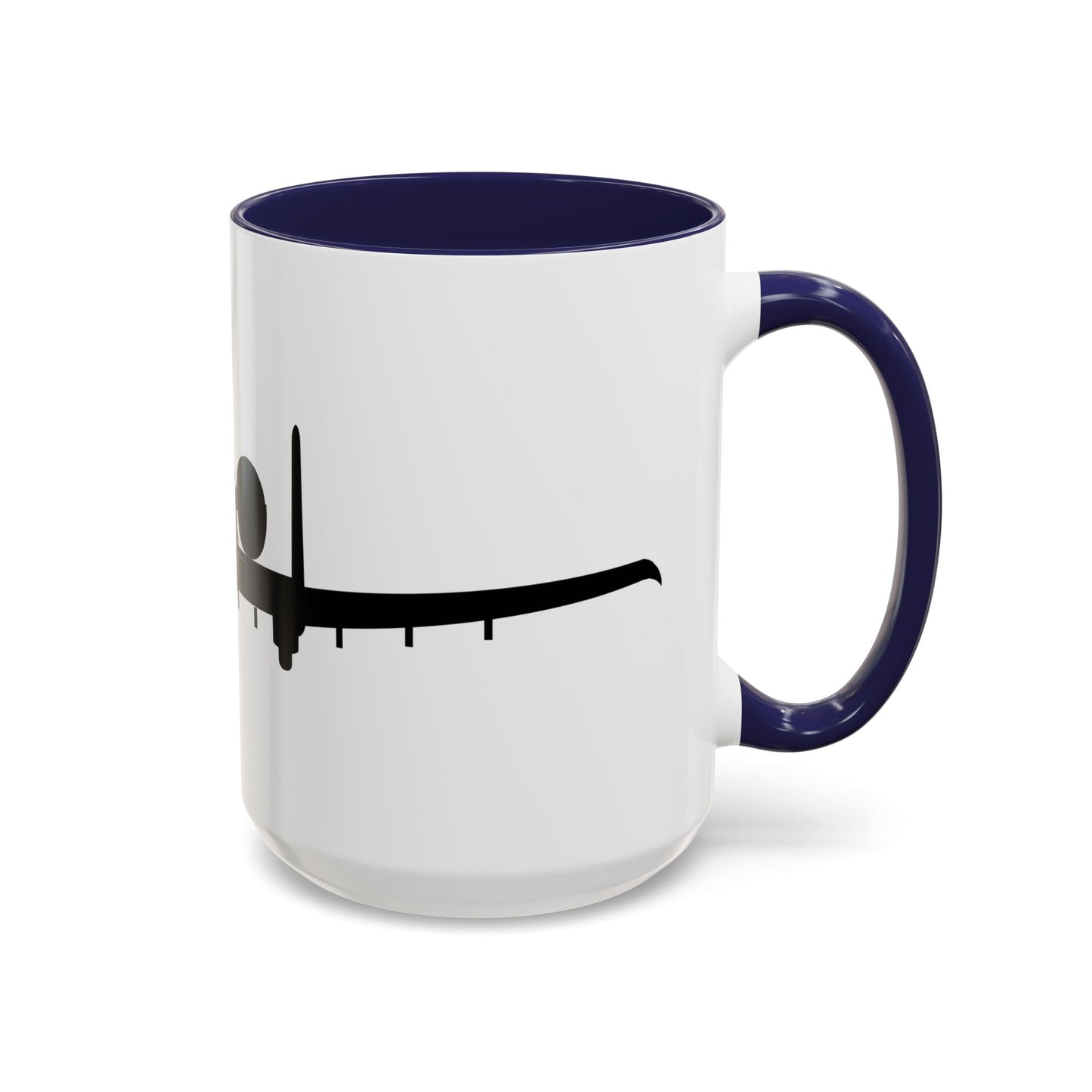 Accent Coffee Mug (11oz & 15oz) - Aircraft - USAF - A-10 Thunderbolt II - Front - Silhouette X 300