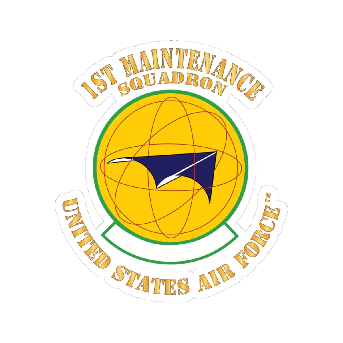 Kiss-Cut Stickers - USAF - 1st Maintenance Squadron X 300
