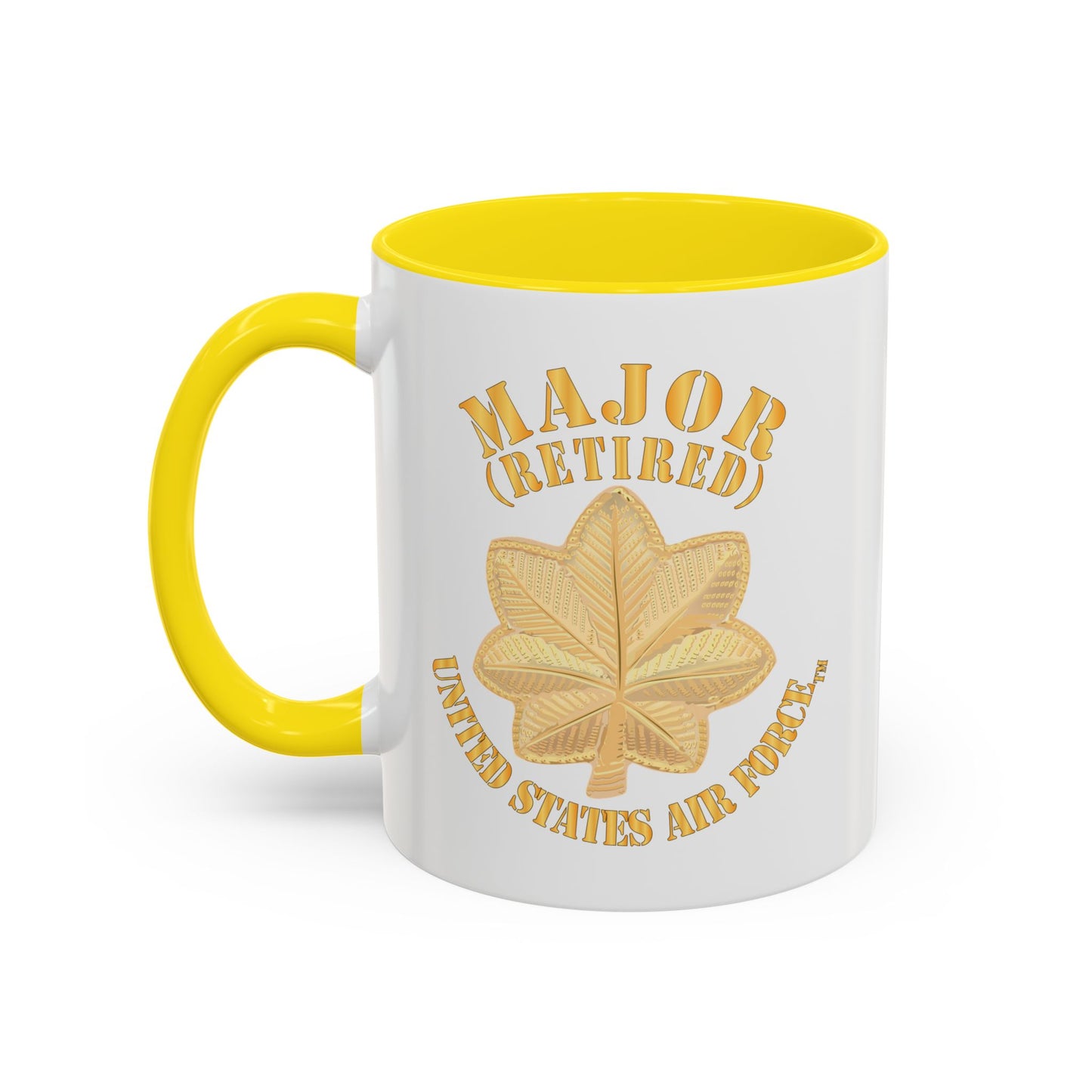 Accent Coffee Mug (11oz & 15oz) - USAF - Major - Retired X 300