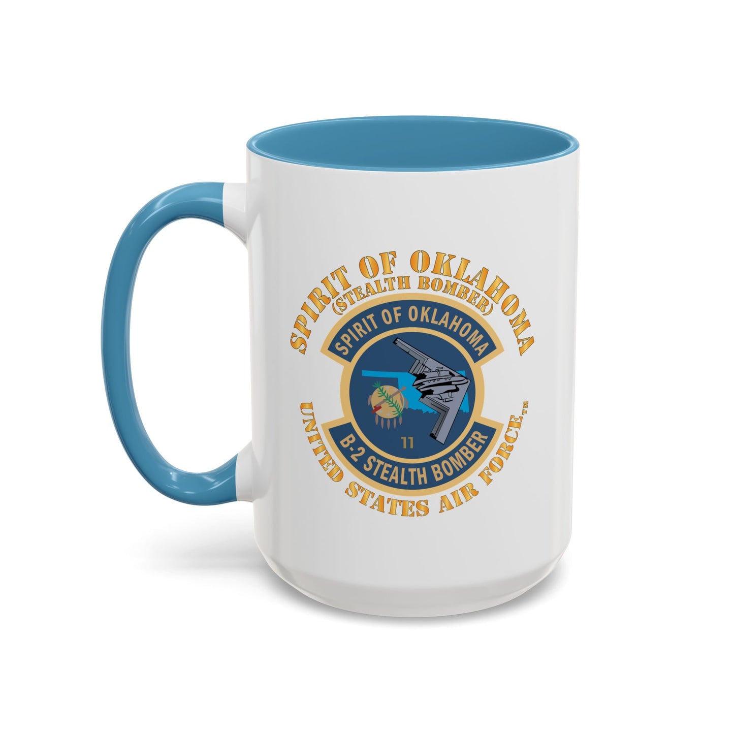 Accent Coffee Mug (11oz & 15oz) - USAF - B2 - Spirit of Oklahoma - Stealth Bomber X 300