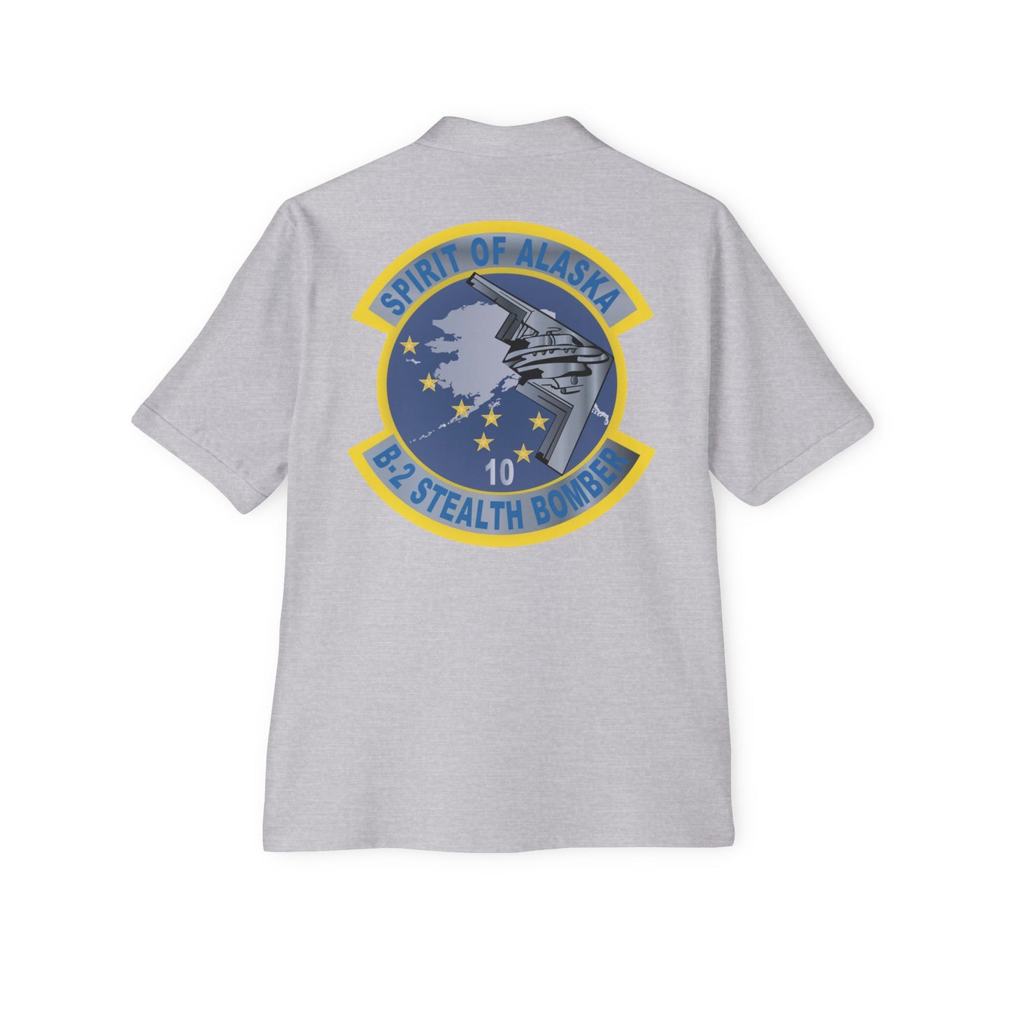 Men's Piqué Polo - USAF - B2 - Spirit of Alaska - Stealth Bomber wo txt X 300