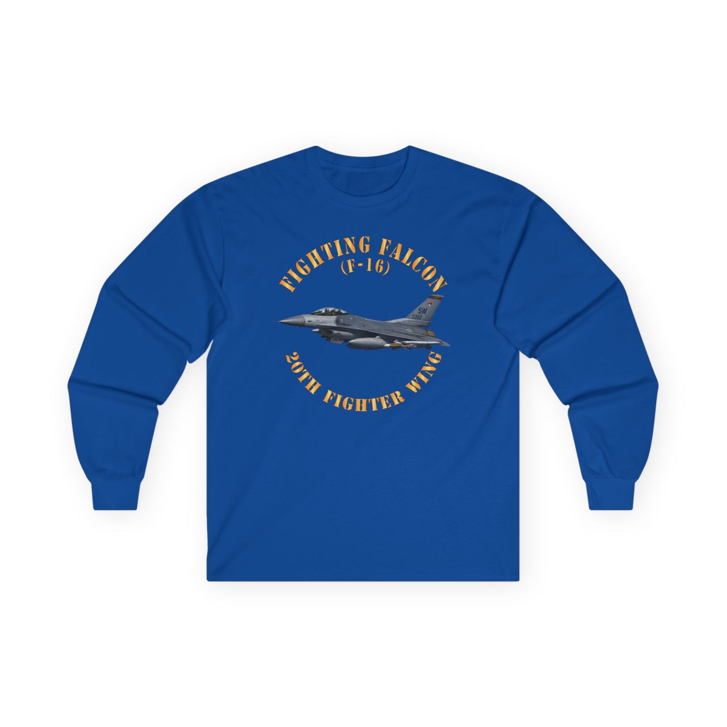 Unisex Ultra Cotton Long Sleeve Tee - USAF - F-16 Fighting Falcon - 20th Fighter Wing X 300