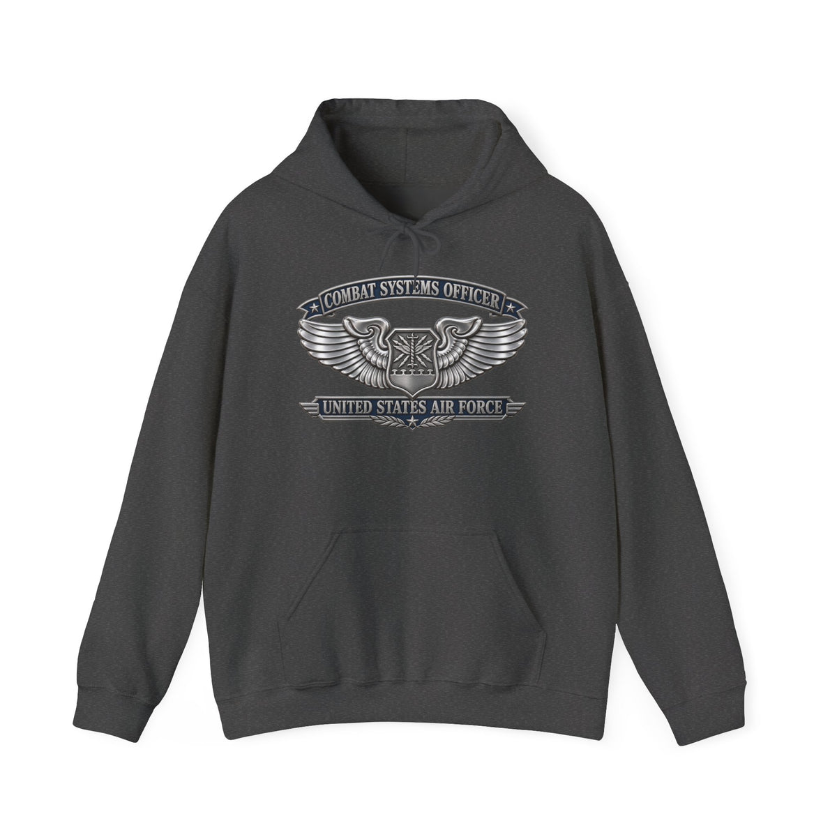 Unisex Heavy Blend Hooded Sweatshirt - USAF - Combat Systems Officer Badge - United States Air Force - 3D - Enhanced