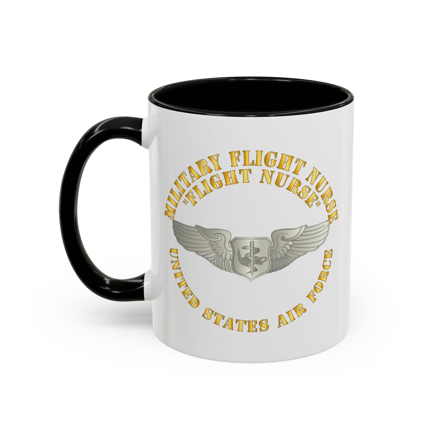 Accent Coffee Mug (11oz & 15oz) - USAF - Military Flight Nurse - Flight Nurse - Basic