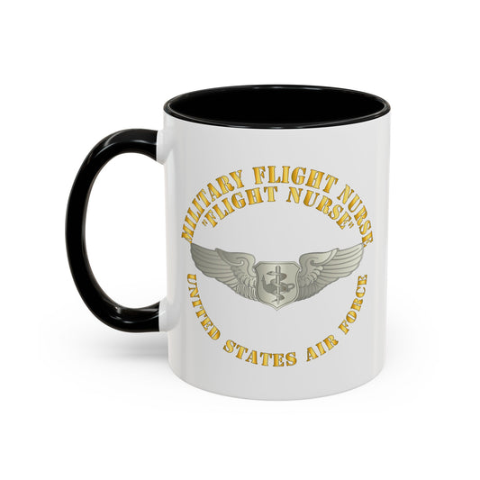 Accent Coffee Mug (11oz & 15oz) - USAF - Military Flight Nurse - Flight Nurse - Basic