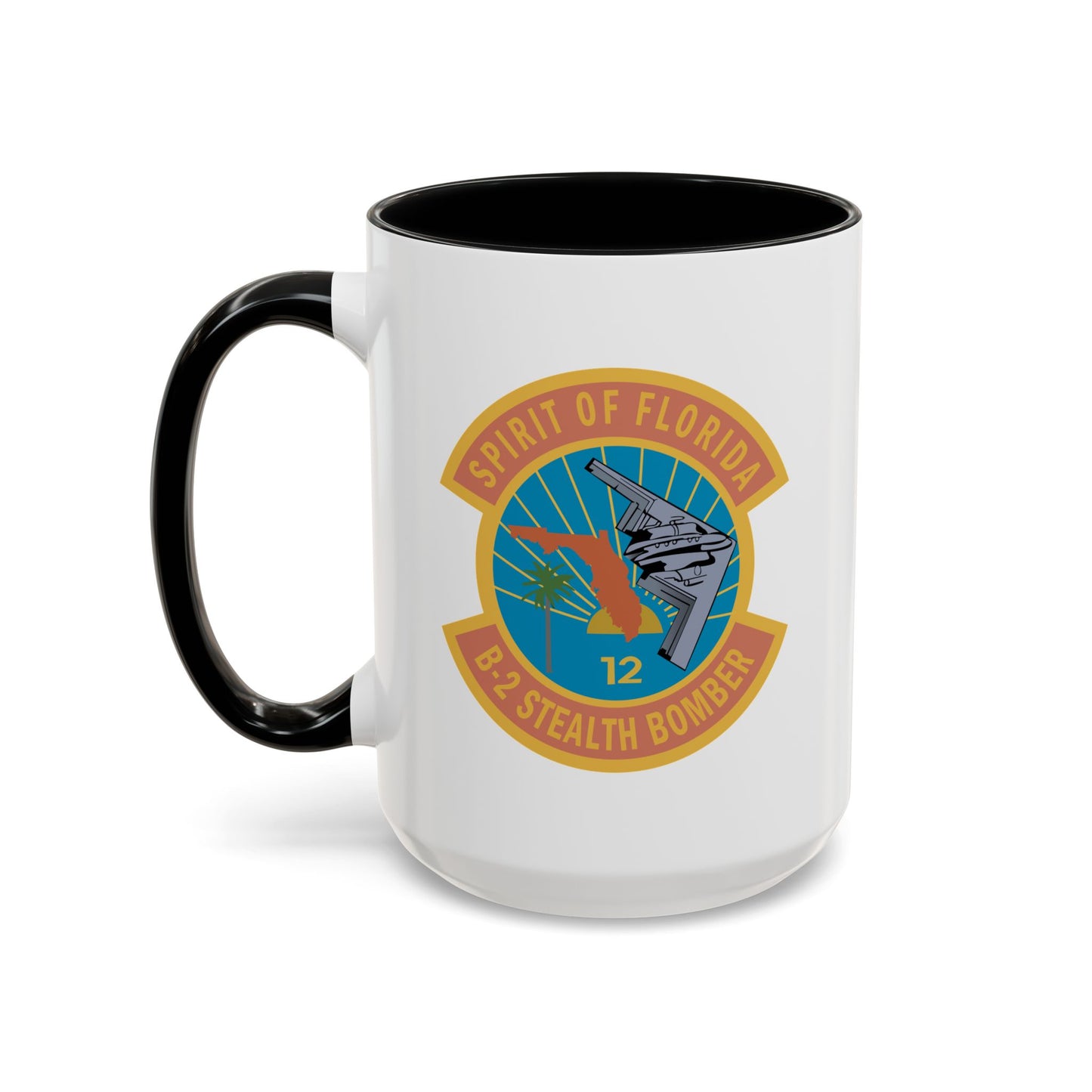 Accent Coffee Mug (11oz & 15oz) - USAF - B2 - Spirit of Florida - Stealth Bomber wo txt X 300