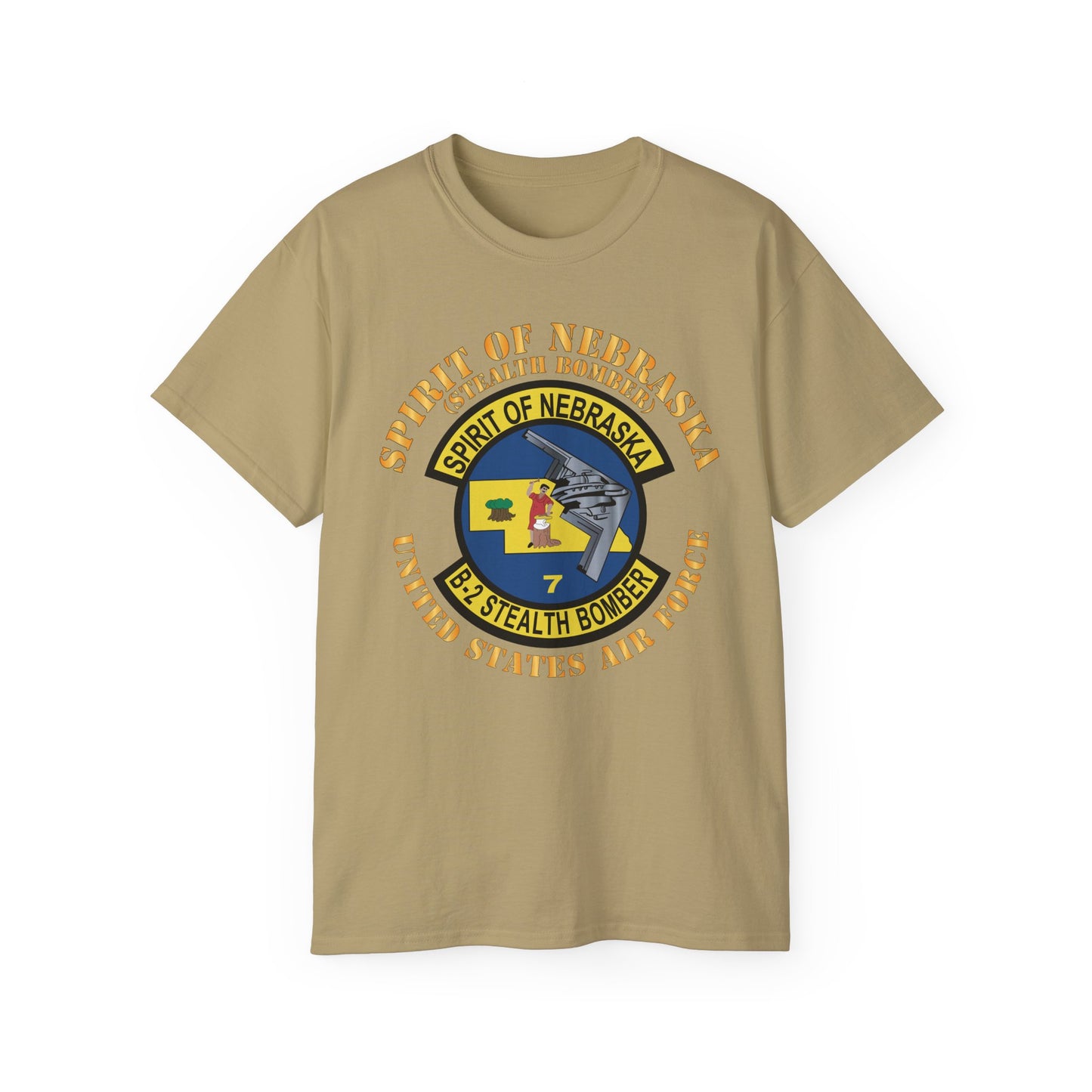 Unisex Ultra Cotton Tee - USAF - B2 - Spirit of Nebraska - Stealth Bomber X 300