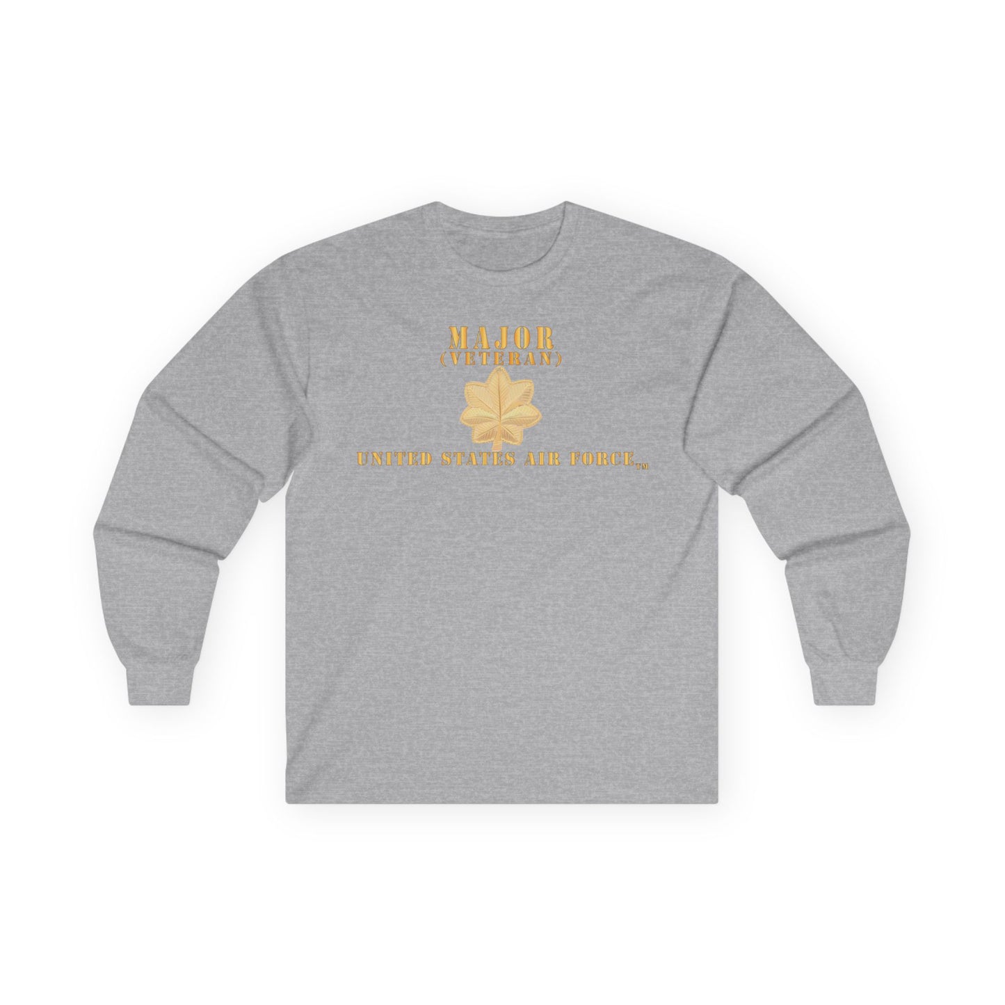 Unisex Ultra Cotton Long Sleeve Tee - USAF - Major - MAJ - Veteran X 300