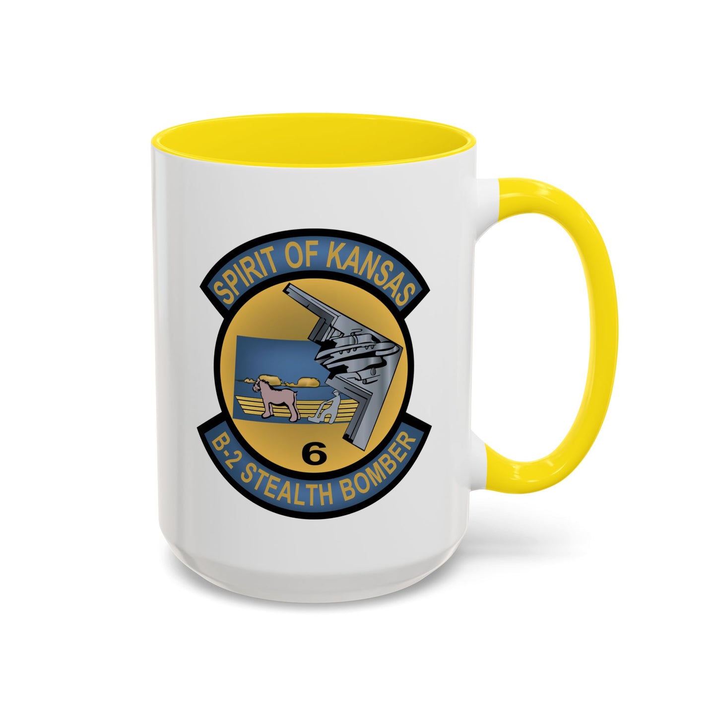 Accent Coffee Mug (11oz & 15oz) - USAF - B2 - Spirit of Kansas - Stealth Bomber wo txt X 300