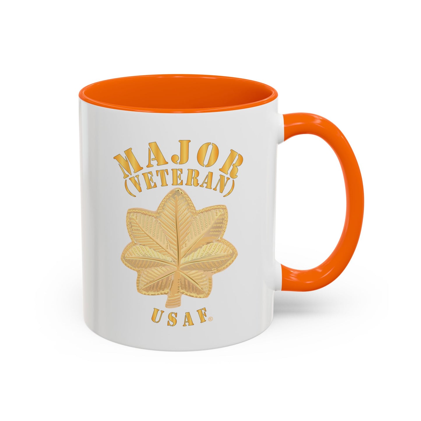 Accent Coffee Mug (11oz & 15oz) - USAF - Major - Veteran - USAF X 300