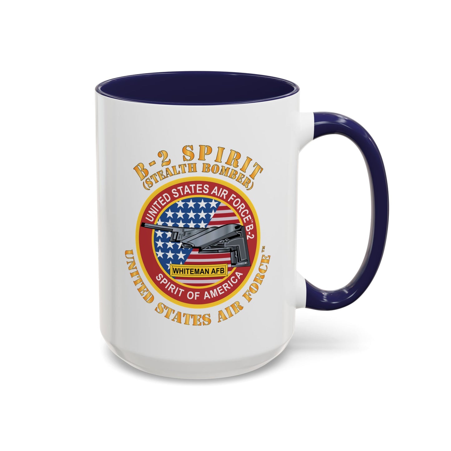 Accent Coffee Mug (11oz & 15oz) - USAF - B2 - Spirit - Stealth Bomber X 300
