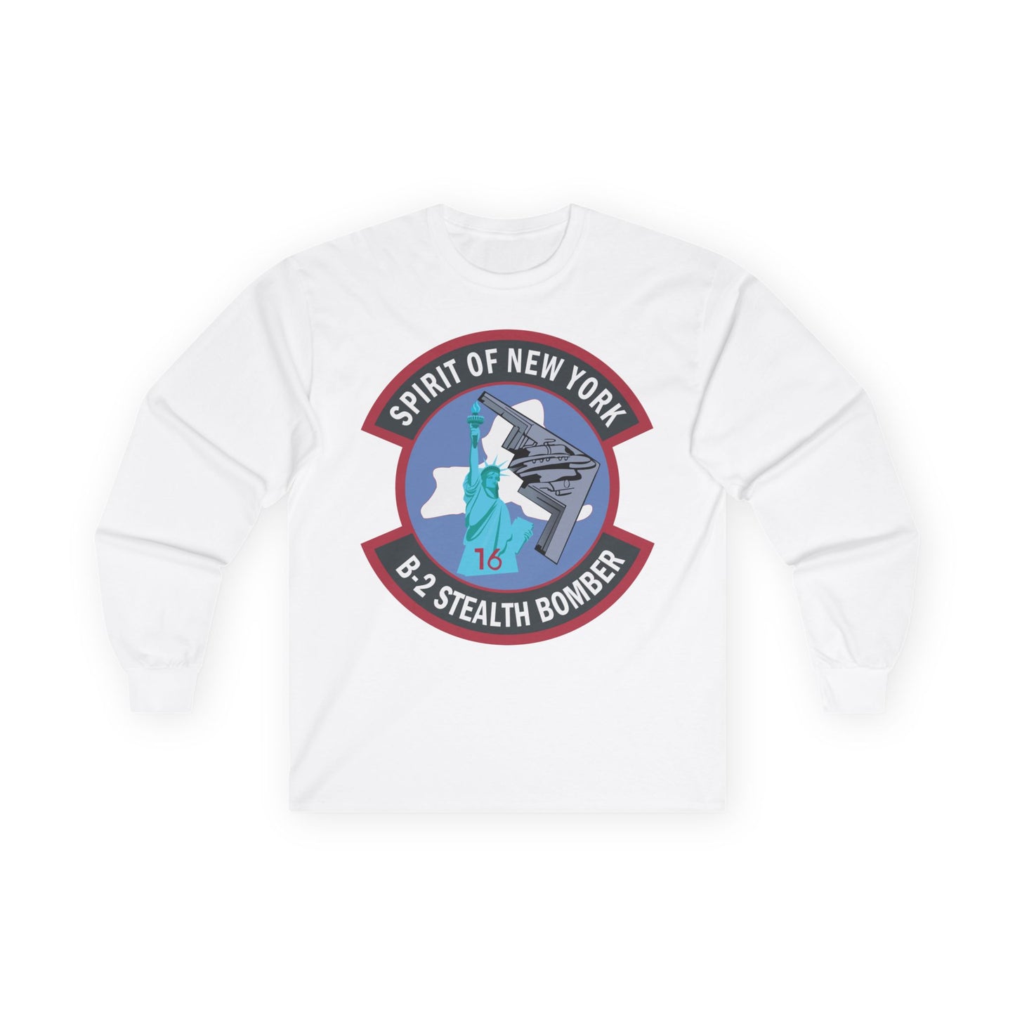 B-2 Spirit of New York Stealth Bomber Long Sleeve Tee - USAF Aviation Apparel