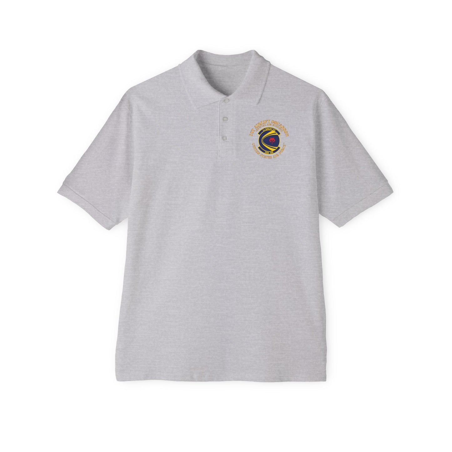 Men's Piqué Polo - USAF - 1st Airlift Squadron X 300
