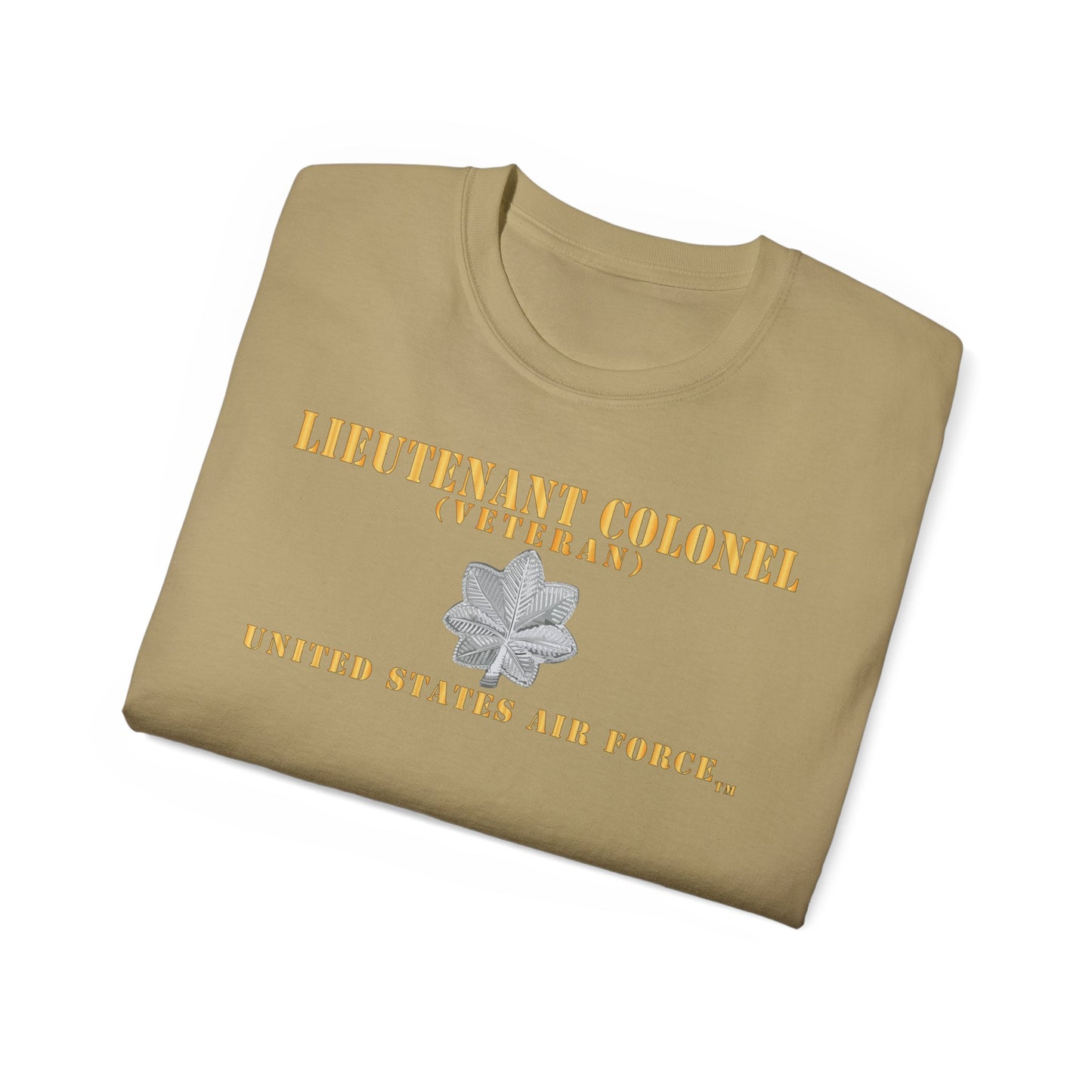 Unisex Ultra Cotton Tee - USAF - Lieutenant Colonel - LTC - Veteran - Flat - TM X 300