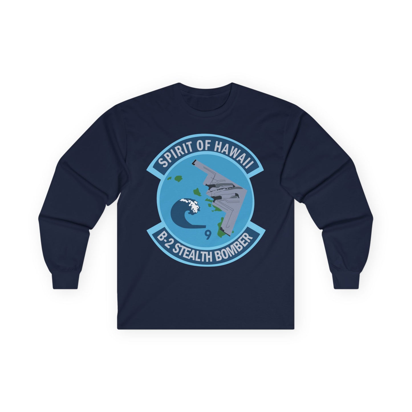 Unisex Ultra Cotton Long Sleeve Tee - USAF - B2 - Spirit of Hawaii - Stealth Bomber wo txt X 300