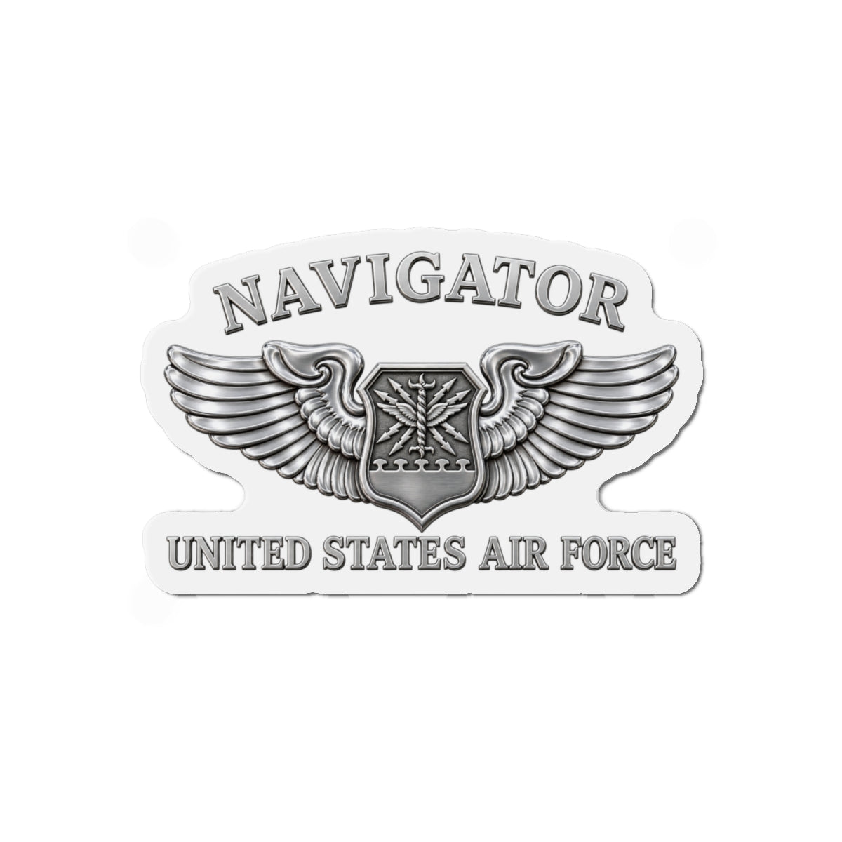 Die-Cut Magnet - USAF - Navigator Badge - United States Air Force - 3D - Enhanced