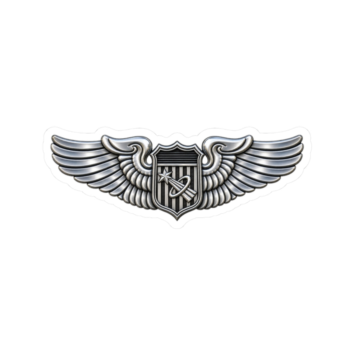 Kiss-Cut Stickers - USAF - Basic Astronaut Badge wo txt - 3D - Enhanced