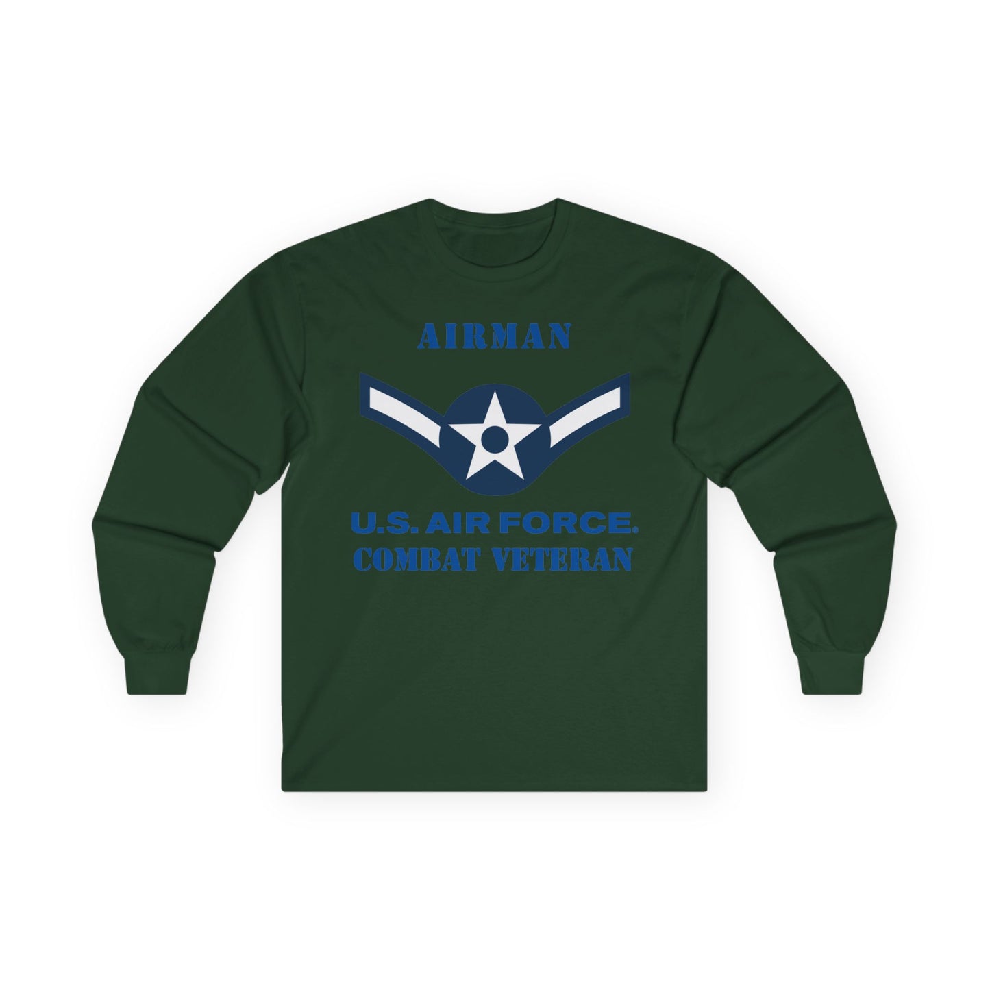 Unisex Ultra Cotton Long Sleeve Tee - USAF - Airman (E2) - 2020 - US Air Force - Combat Veteran