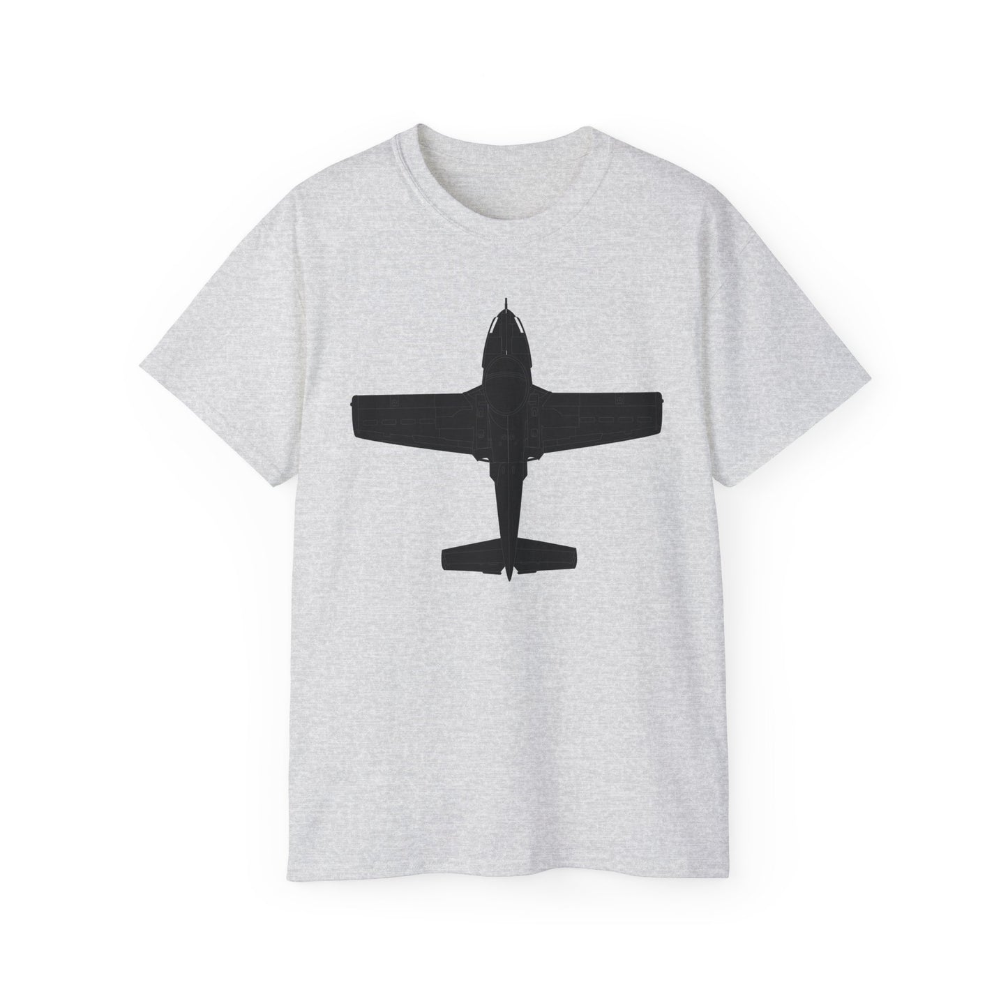 Unisex Ultra Cotton Tee - Aircraft - T-37-Trainer - Top - Black - Metal X 300