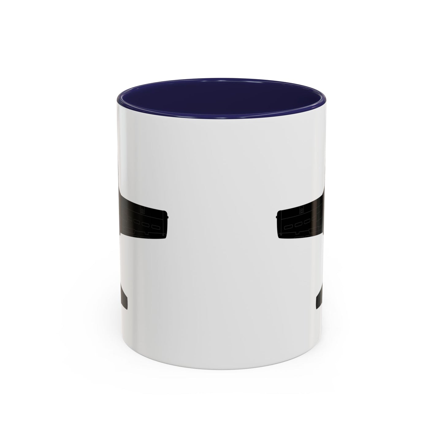 Accent Coffee Mug (11oz & 15oz) - Aircraft - T-37-Trainer - Top - Black - Metal X 300