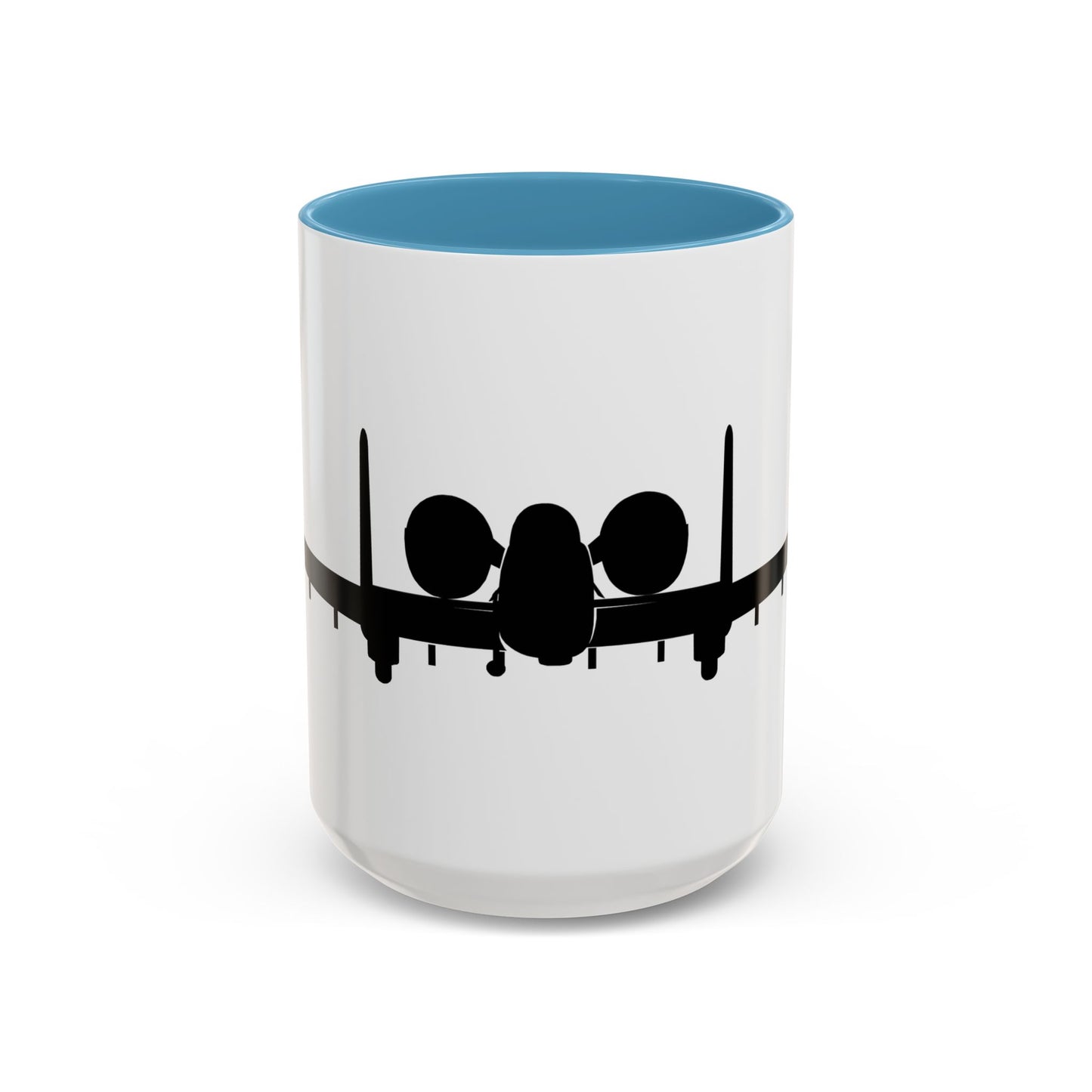 Accent Coffee Mug (11oz & 15oz) - Aircraft - USAF - A-10 Thunderbolt II - Front - Silhouette X 300