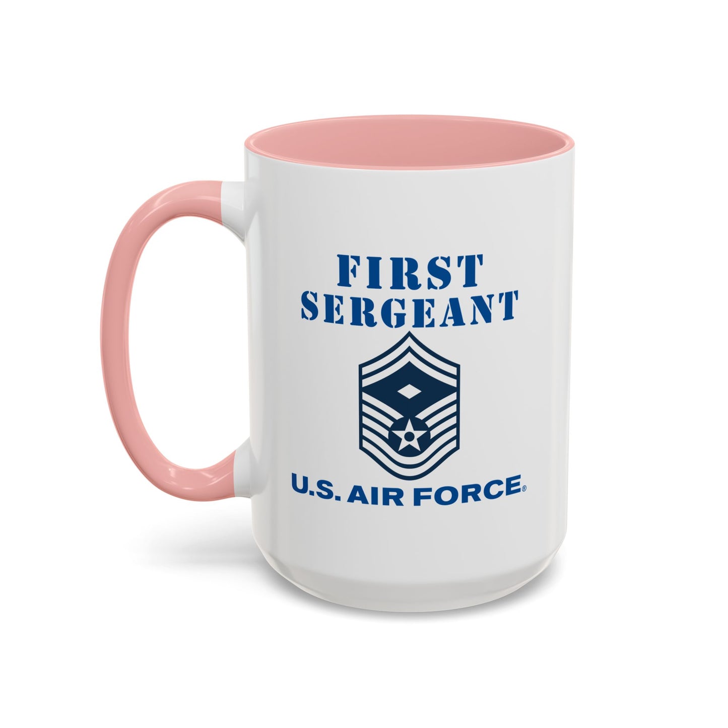 Accent Coffee Mug (11oz & 15oz) - USAF - First Sergeant (E8b) - 2020 - US Air Force w Text X 300