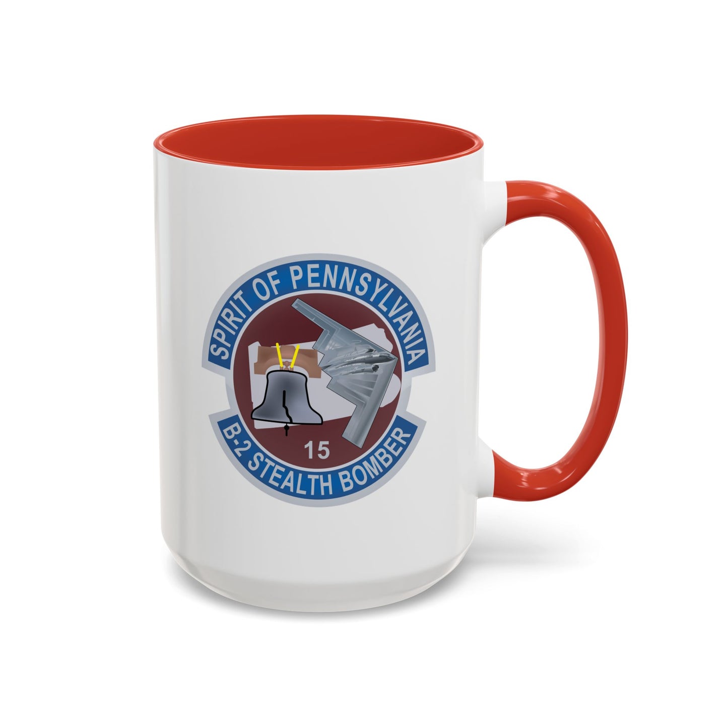 Accent Coffee Mug (11oz & 15oz) - USAF - B2 - Spirit of Pennsylvania Stealth Bomber wo Txt X 300