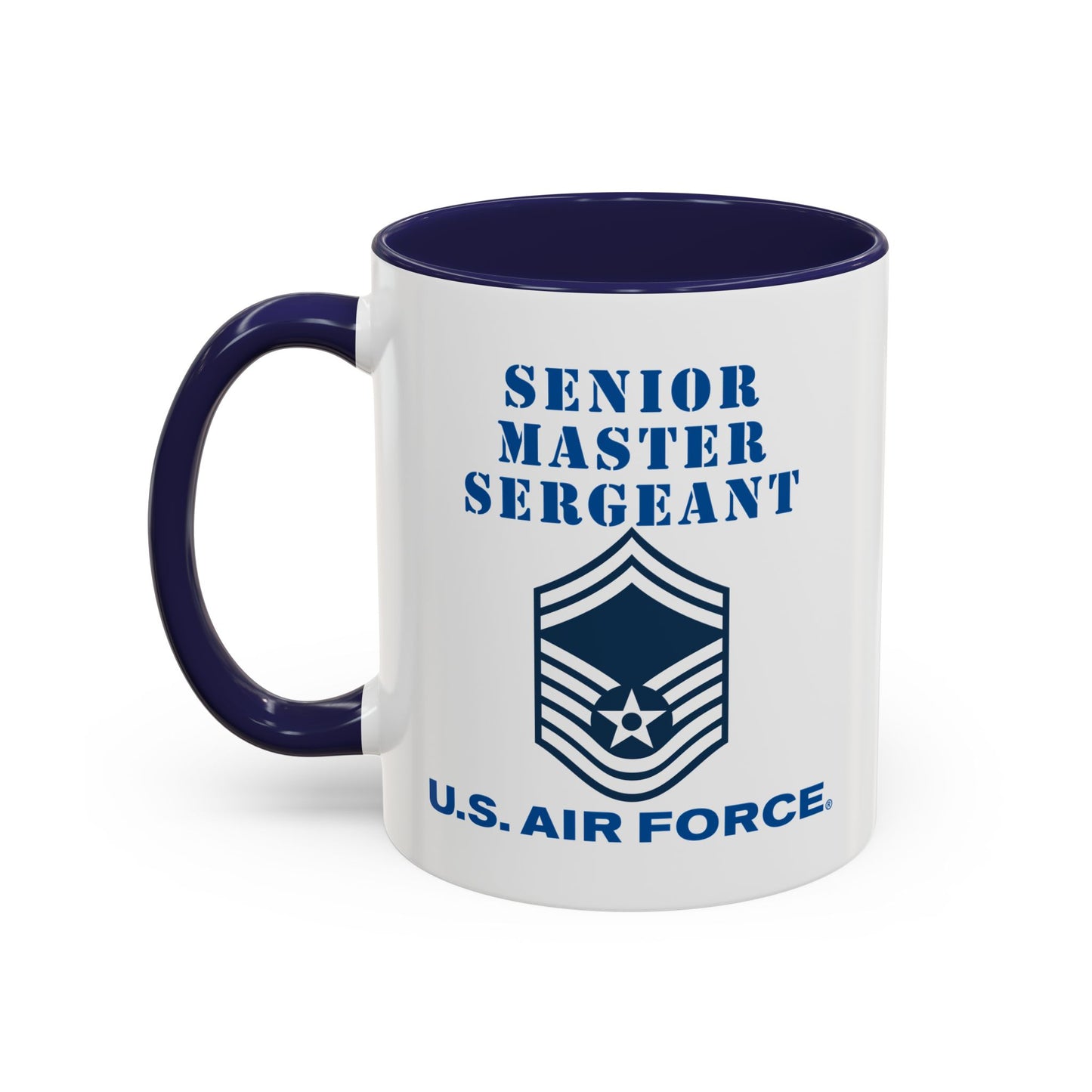 Accent Coffee Mug (11oz & 15oz) - USAF - Senior Master Sergeant (E8a) - 2020 - US Air Force w Text X 300