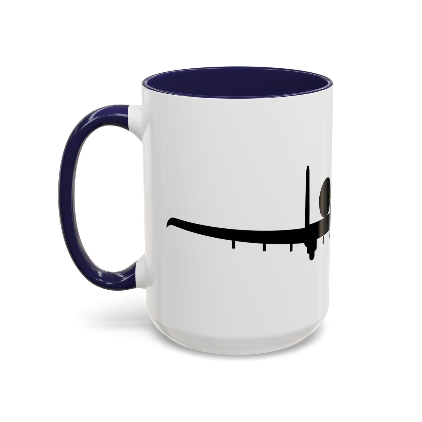 Accent Coffee Mug (11oz & 15oz) - Aircraft - USAF - A-10 Thunderbolt II - Front - Silhouette X 300