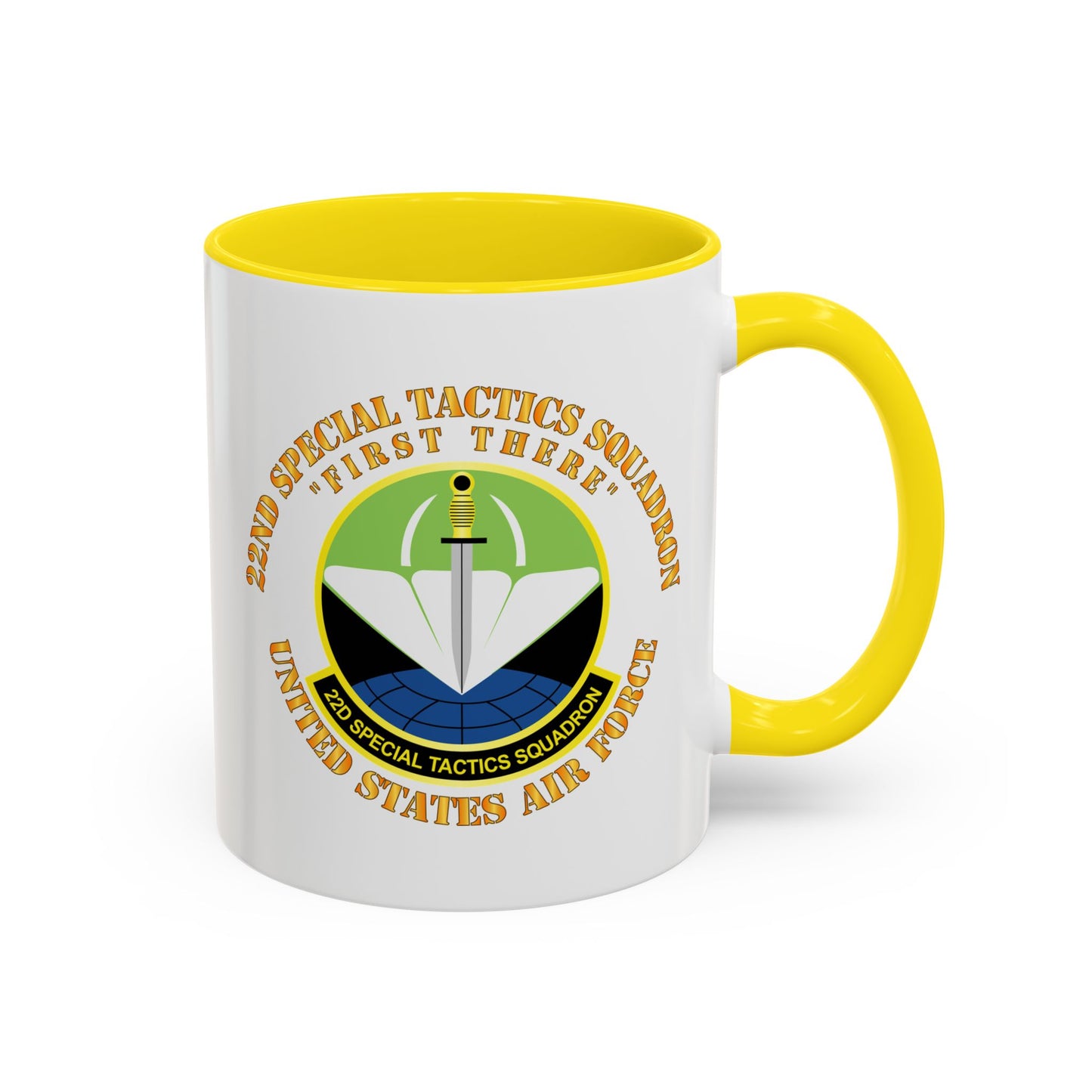 Accent Coffee Mug (11oz & 15oz) - USAF - 22nd Special Tactics Squadron - First There X 300