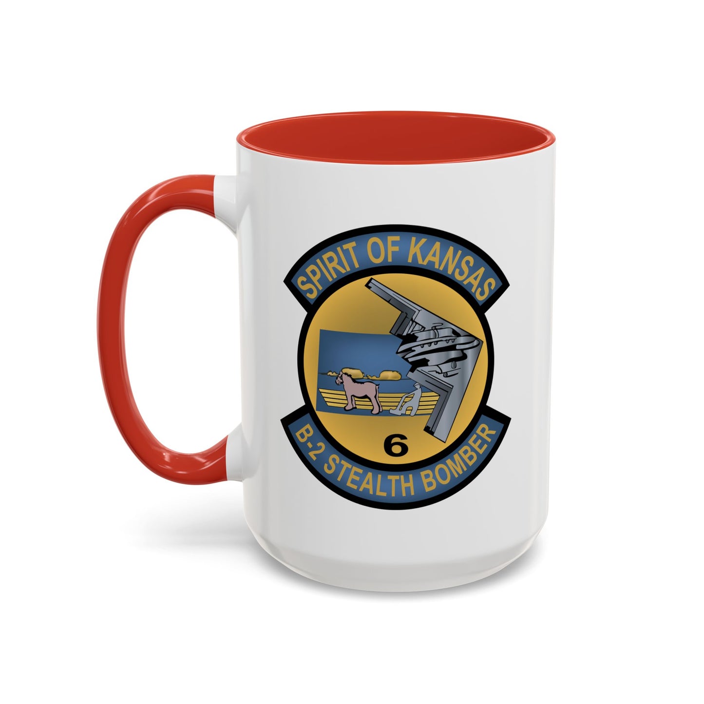 Accent Coffee Mug (11oz & 15oz) - USAF - B2 - Spirit of Kansas - Stealth Bomber wo txt X 300