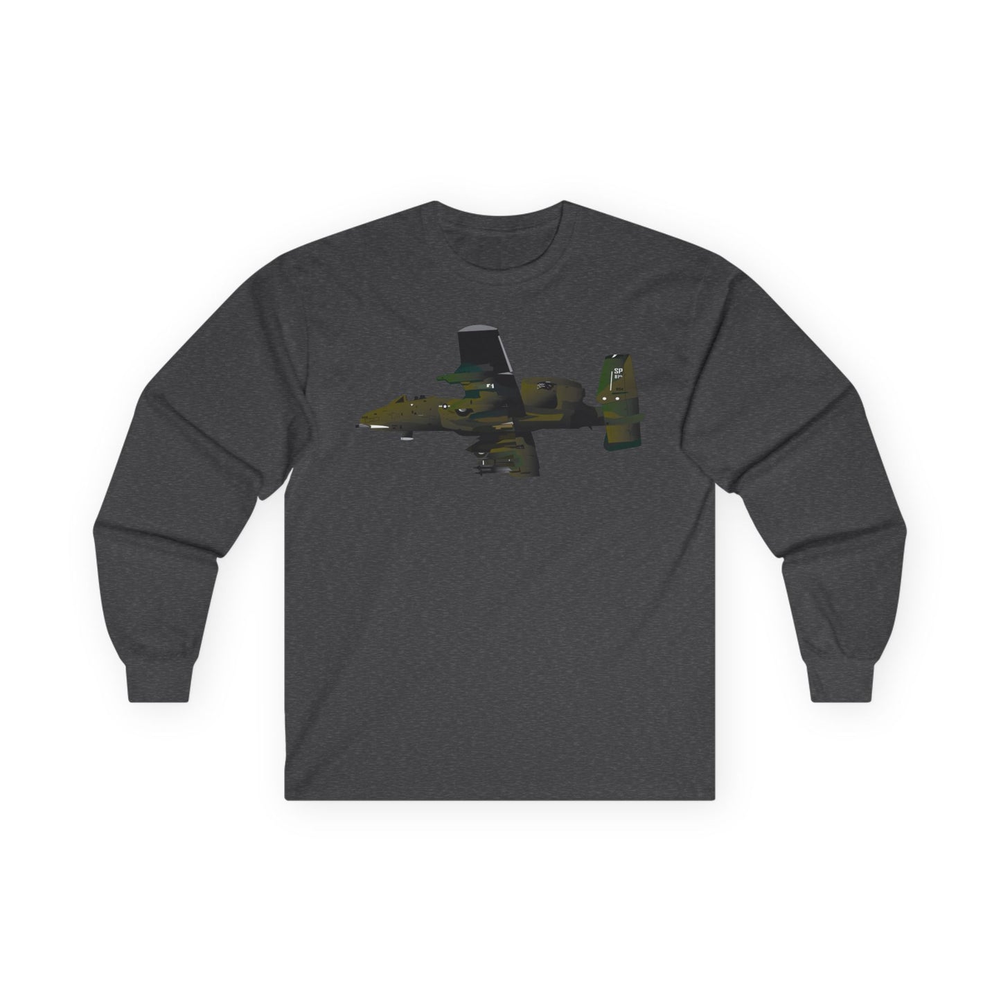 Unisex Ultra Cotton Long Sleeve Tee - Aircraft - A-10 Wart Hog X 300