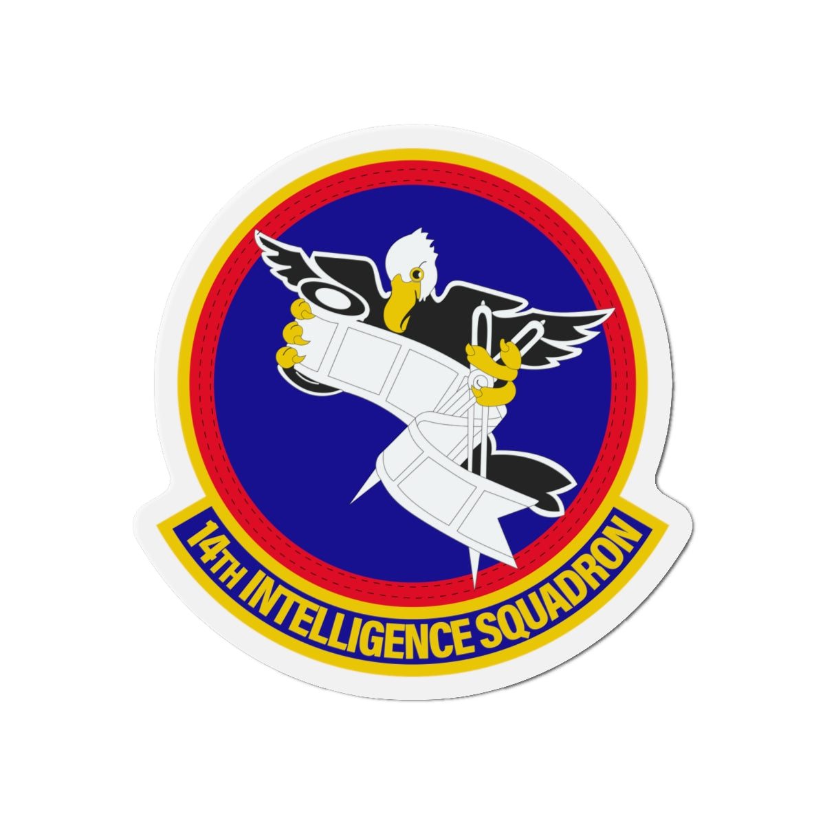 Die-Cut Magnet - USAF - 14th Intelligence Squadron wo txt