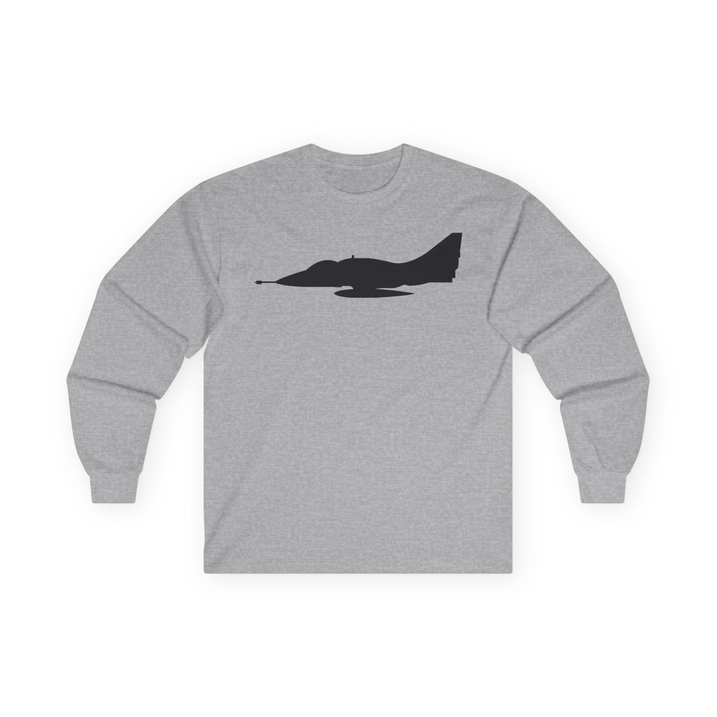 Unisex Ultra Cotton Long Sleeve Tee - Aircraft - A-4 SkyHawk - Silhouette X 300