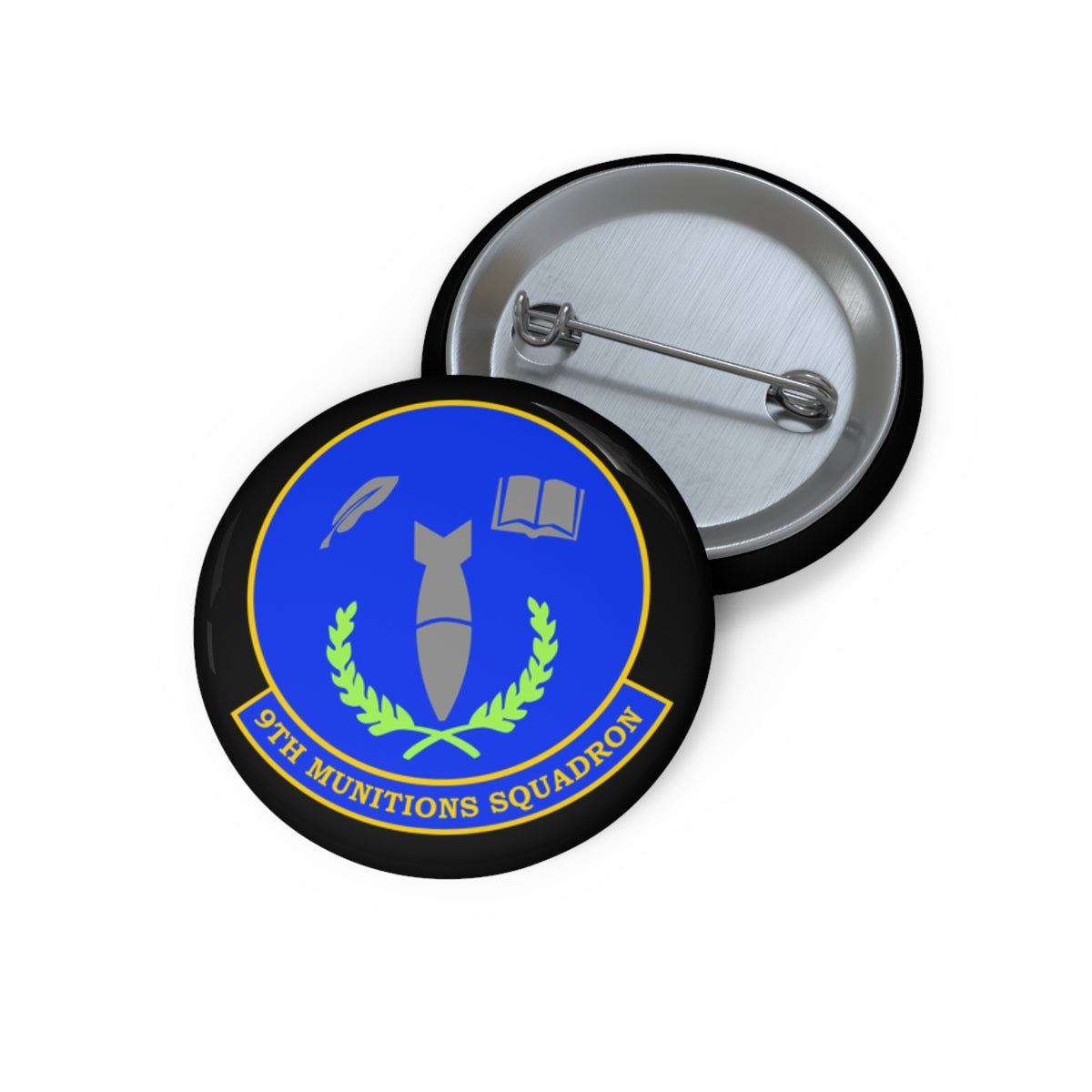 Custom Pin Button - USAF - 9th Munitions Squadron wo txt X 300
