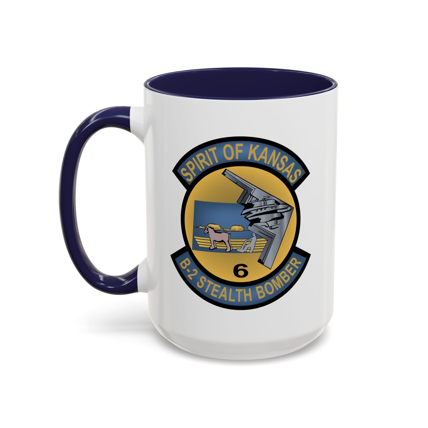 Accent Coffee Mug (11oz & 15oz) - USAF - B2 - Spirit of Kansas - Stealth Bomber wo txt X 300
