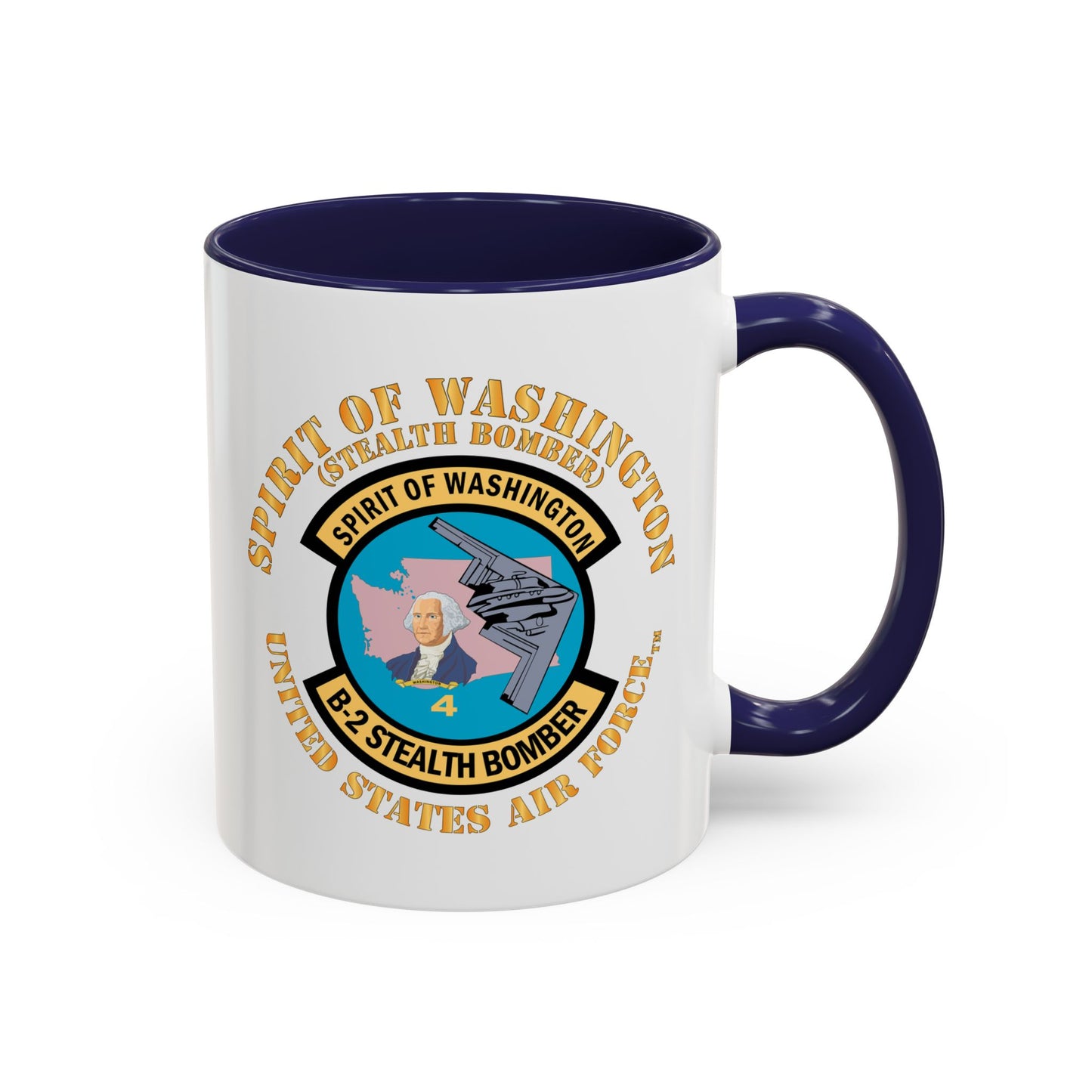 Accent Coffee Mug (11oz & 15oz) - USAF - B2 - Spirit of Washington - Stealth Bomber X 300