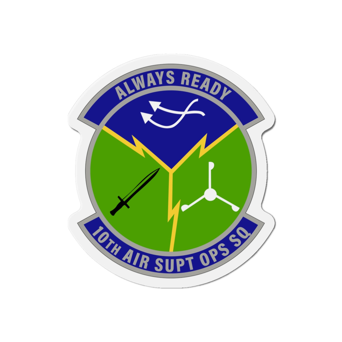Die-Cut Magnet - USAF - 10th Air Support Operations Squadron wo txt