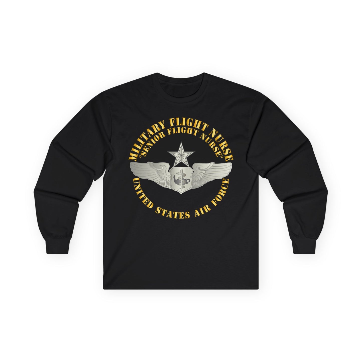 Unisex Ultra Cotton Long Sleeve Tee - USAF - Military Flight Nurse - Flight Nurse - Senior
